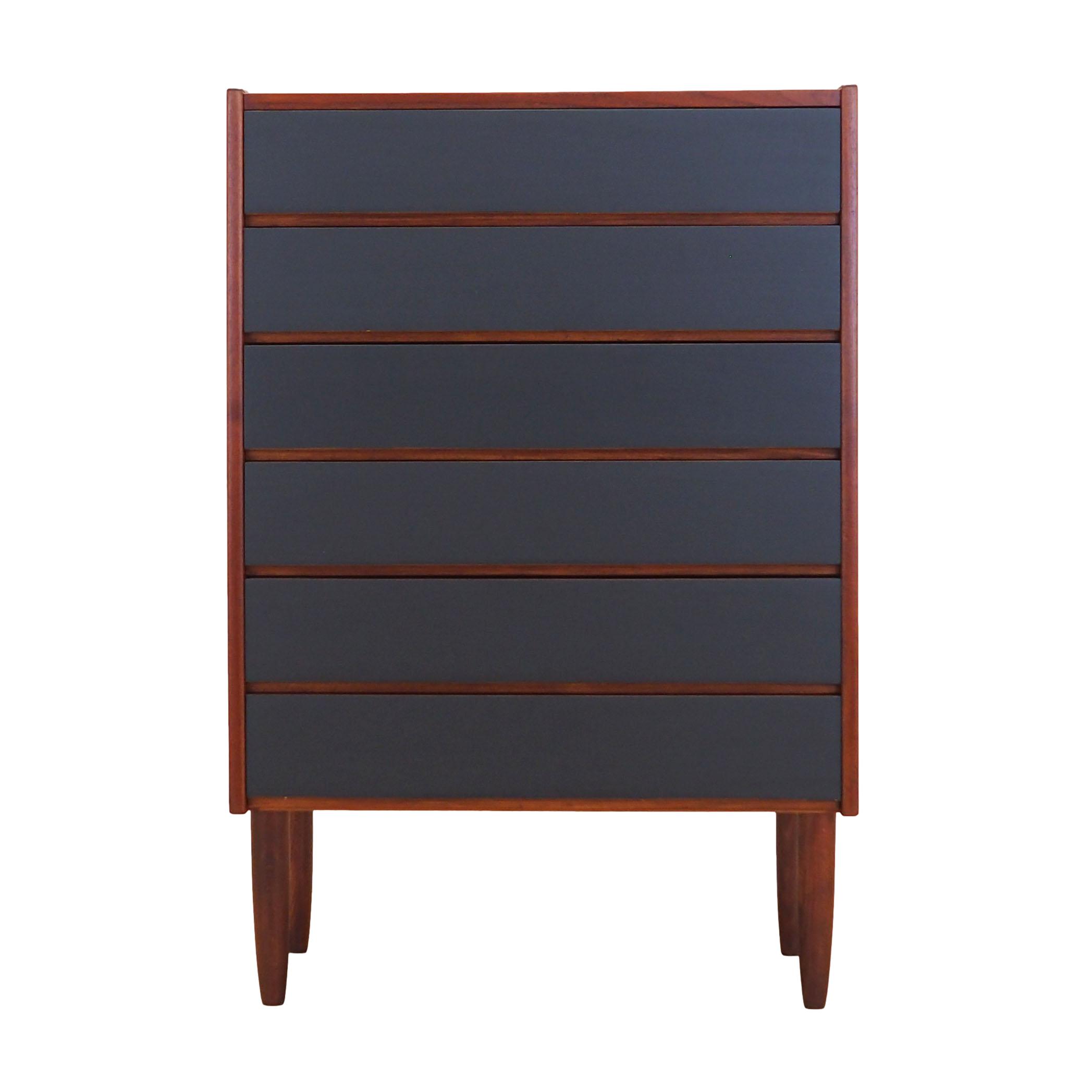 Vintage chest of drawers Teak wood Brown 1970s