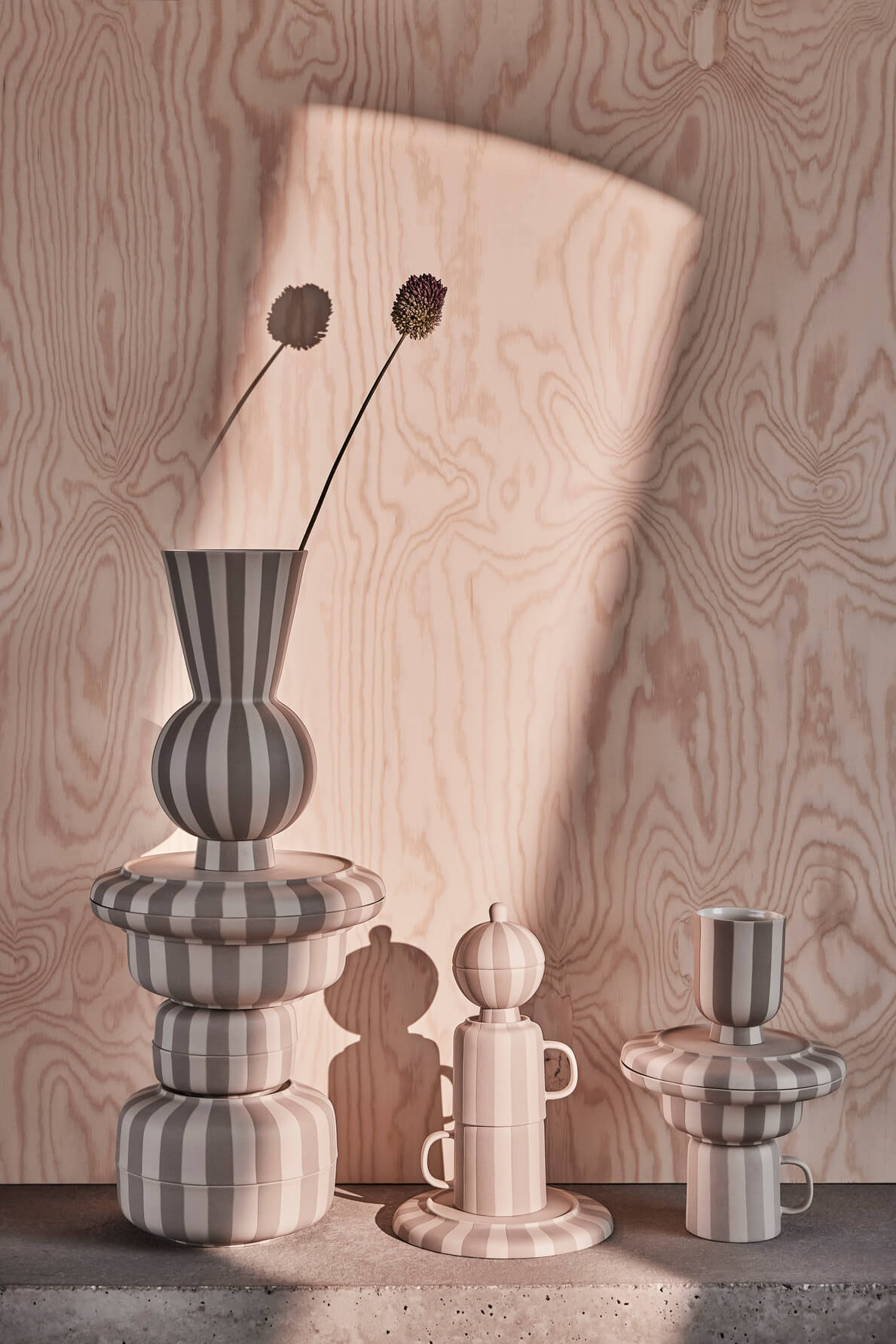 Toppu Vase Rund Beige