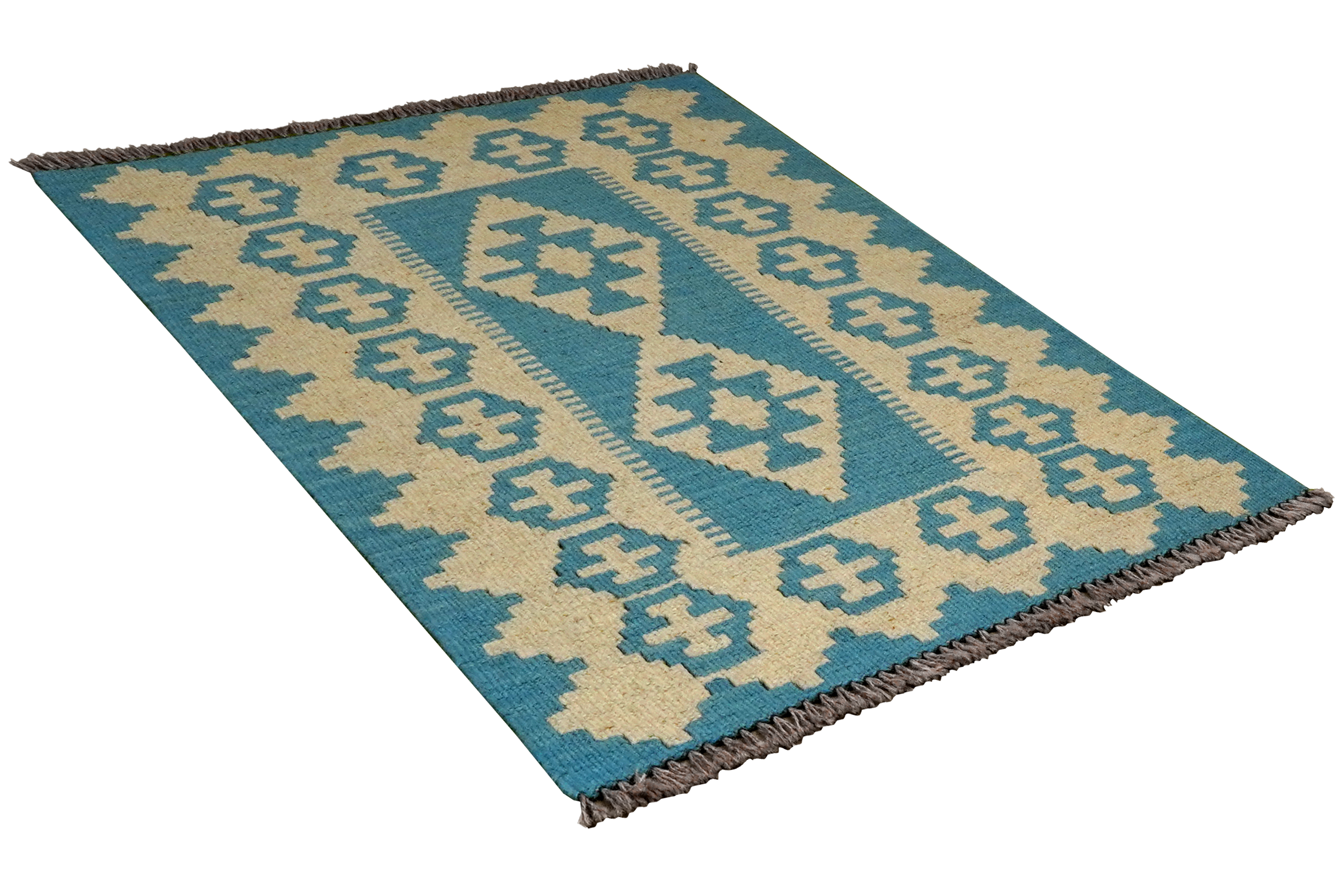 Kilim Gashgai Teppich Blau