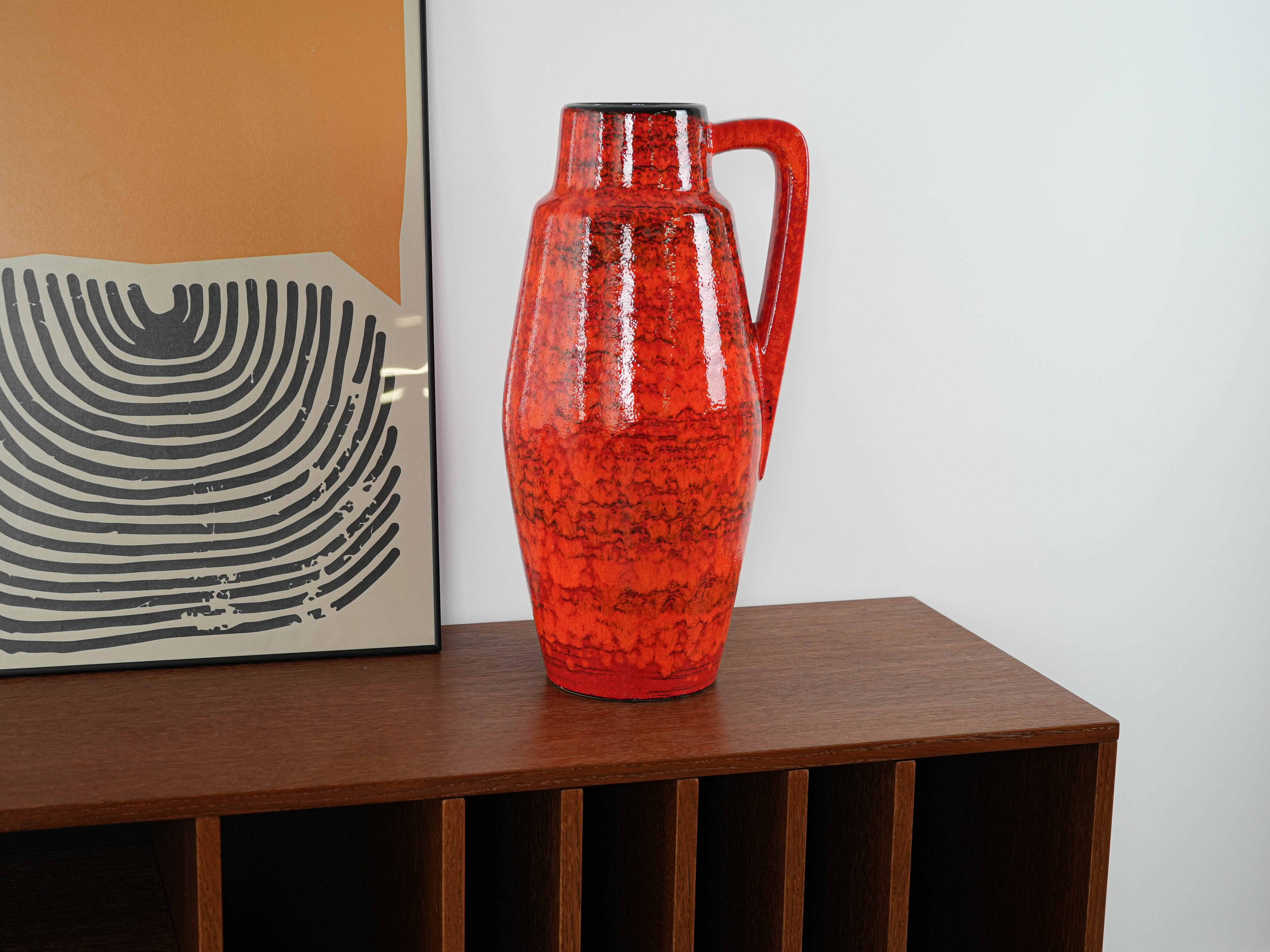 Ceramic Vase Red 1960s