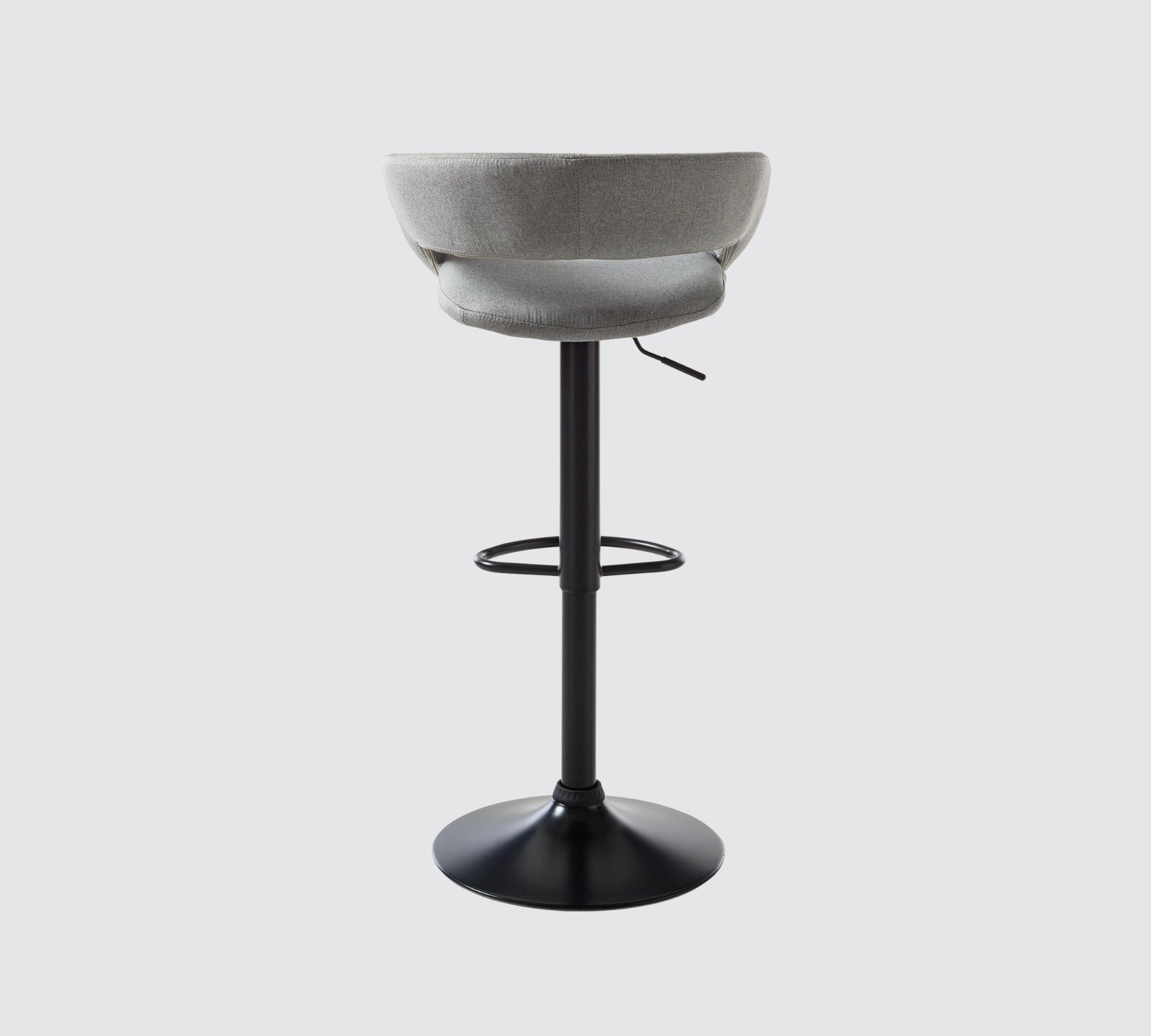 2x Barhocker Höhenverstellbar Webstoff Cors Granit