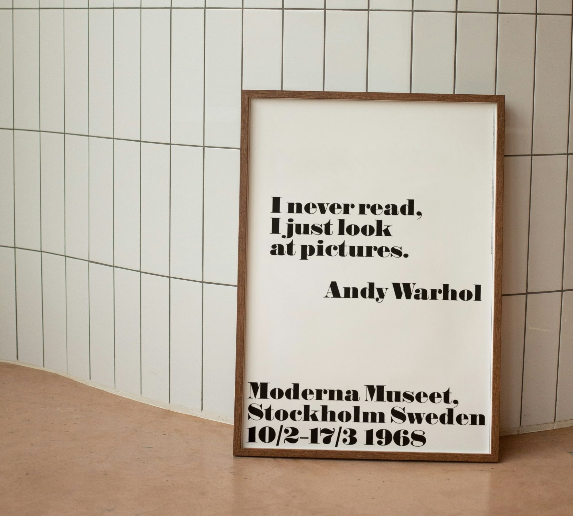 I never read - Andy Warhol 70 x 100 cm