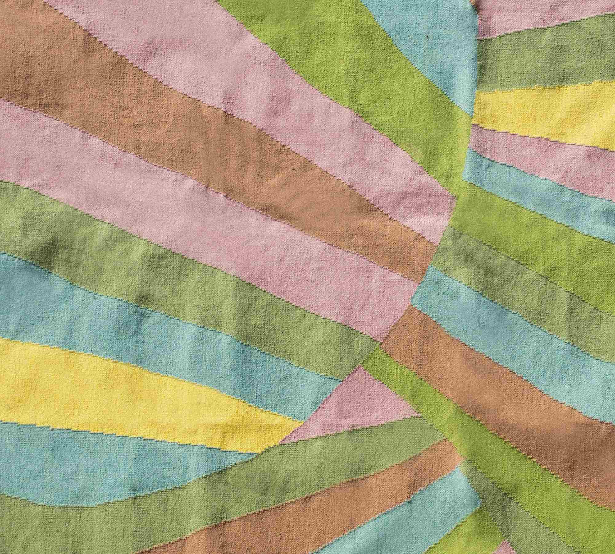 Outdoor-Kilim Teppich Multicolor Pastell 230 x 300 cm