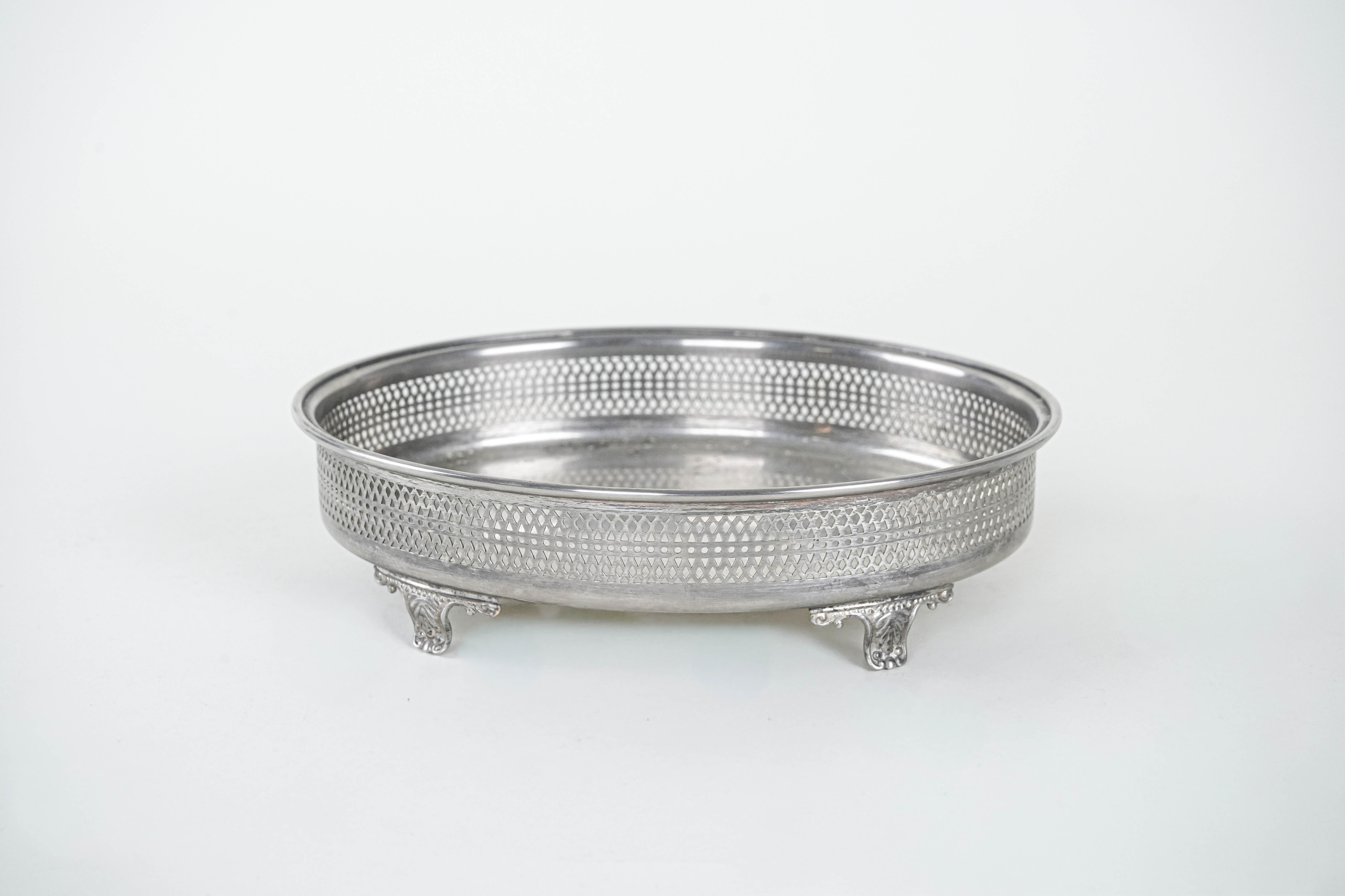 Tablett Metall Silber