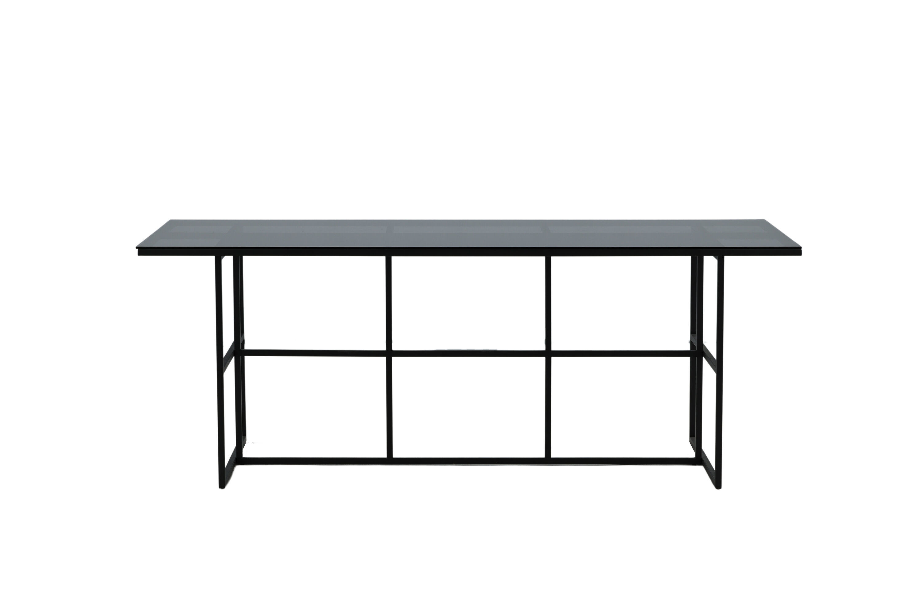 Leif Dining Table Black Smoked Glass
