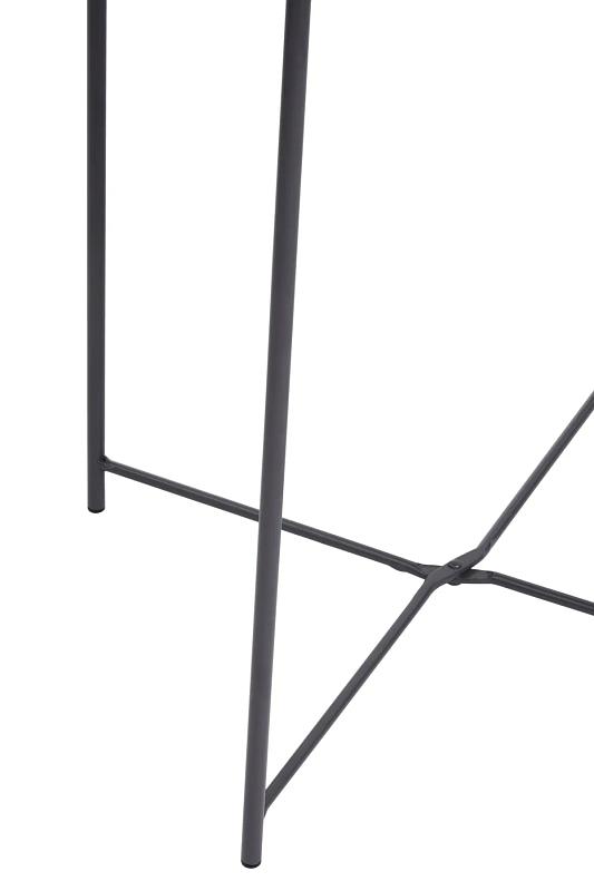 Acero Grau Metall Runder Beistelltisch

