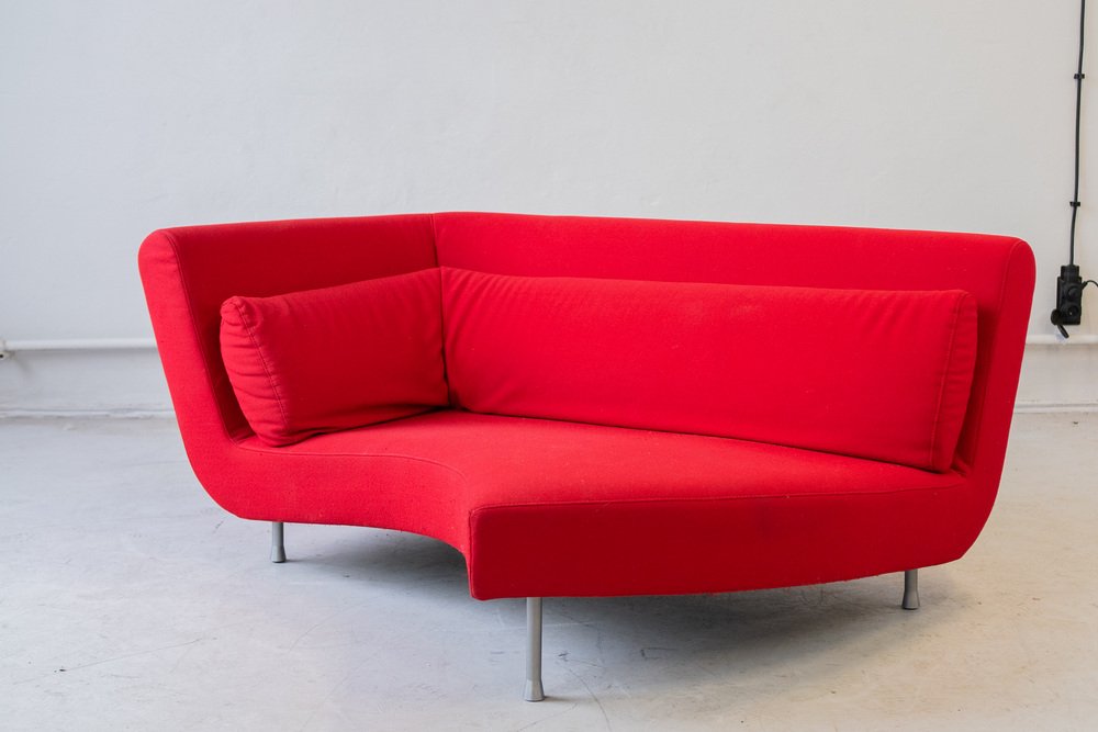Vintage Yang Modulares Sofa Kvadrat Divina-Stoff Rot