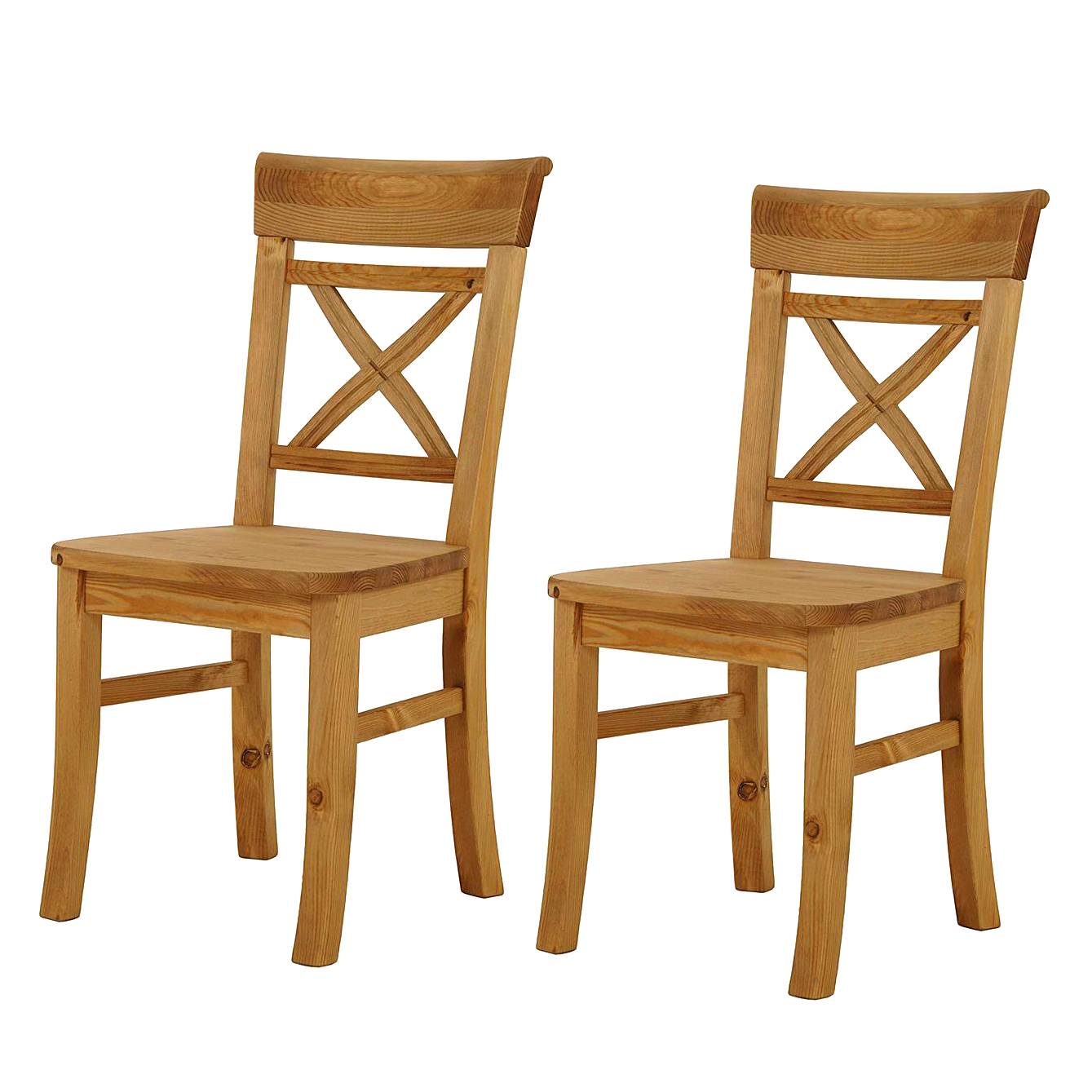 2x Esszimmerstuhl Fjord KIefer Massiv Laugenfarbig