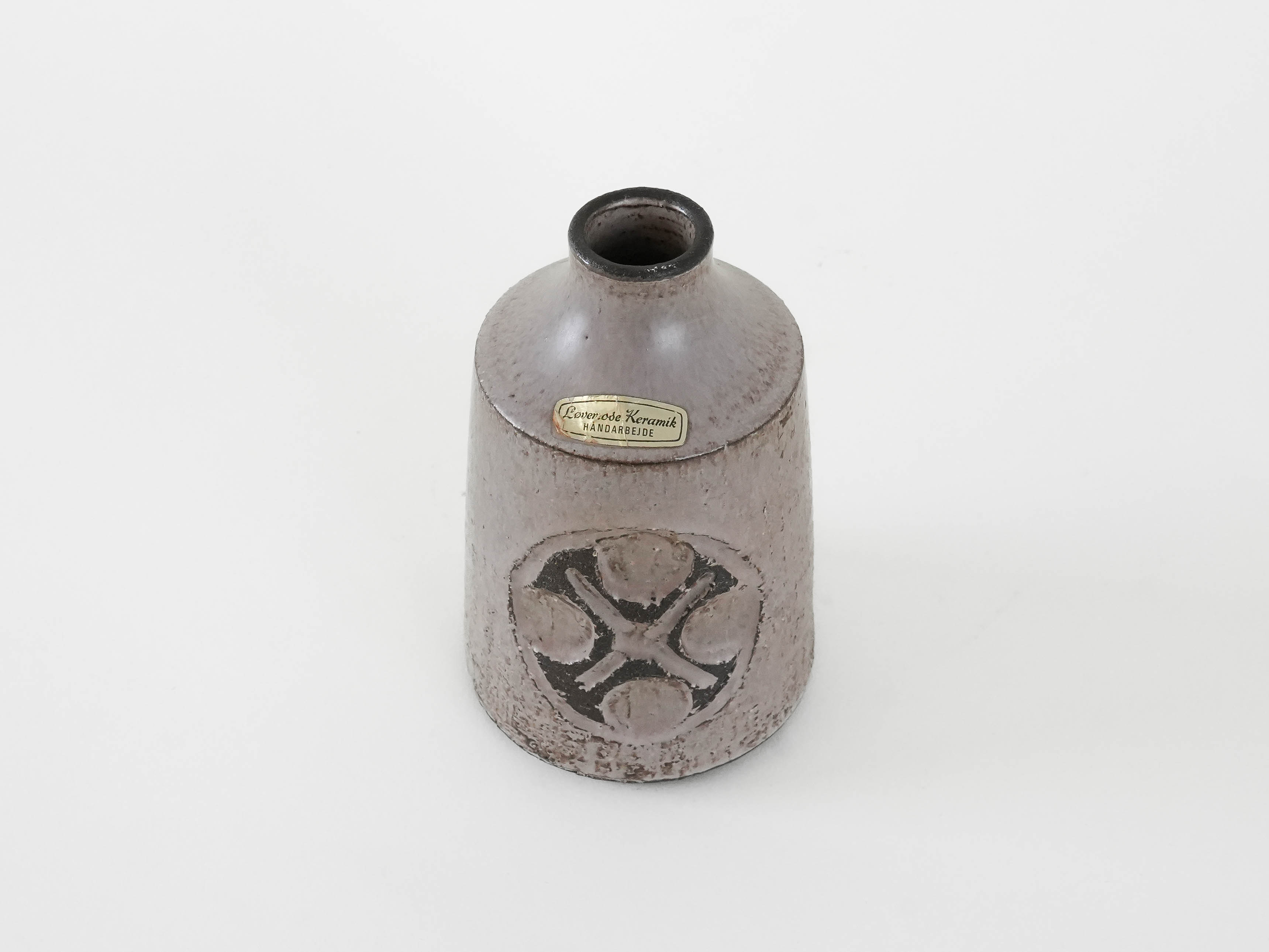 Keramikvase Braun 1960er Jahre