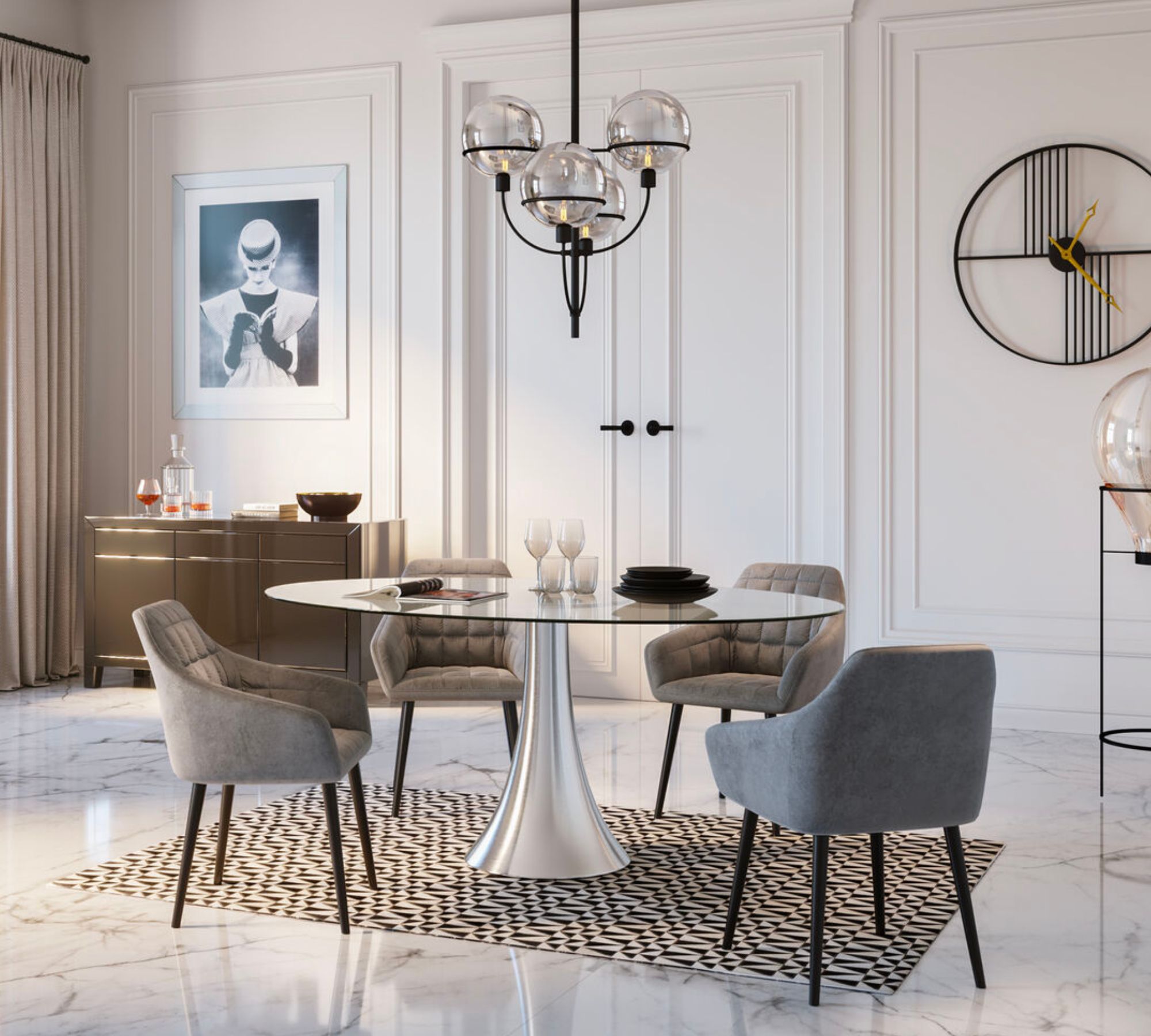 Armlehnstuhl Gesteppt Samt Grau 