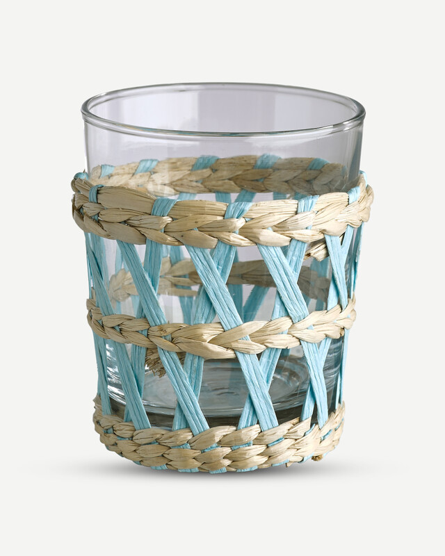 6x Reed Drinking Glasses Set Multicolor Reliving