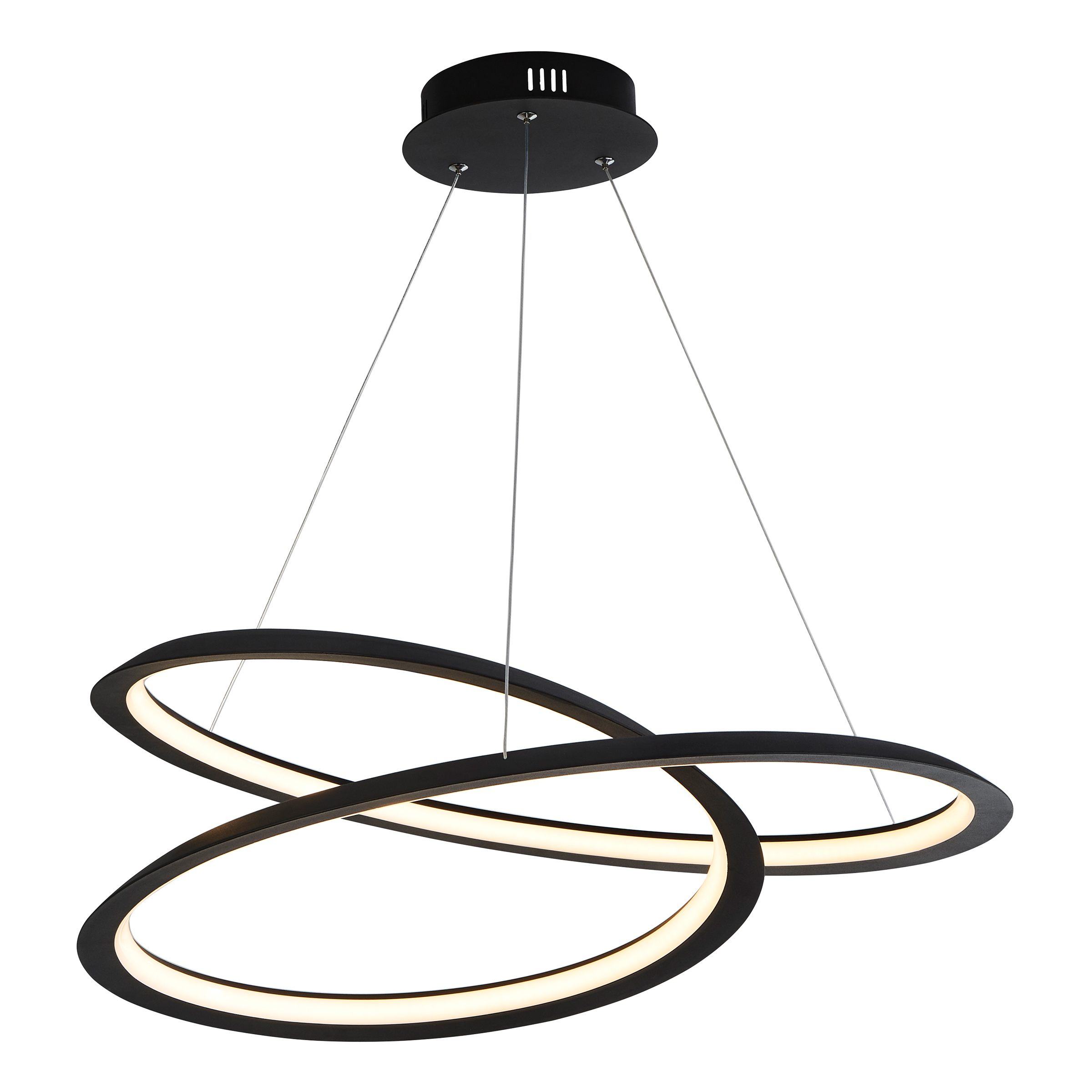 LED Pendelleuchte Swirl Aluminium Stahl Schwarz