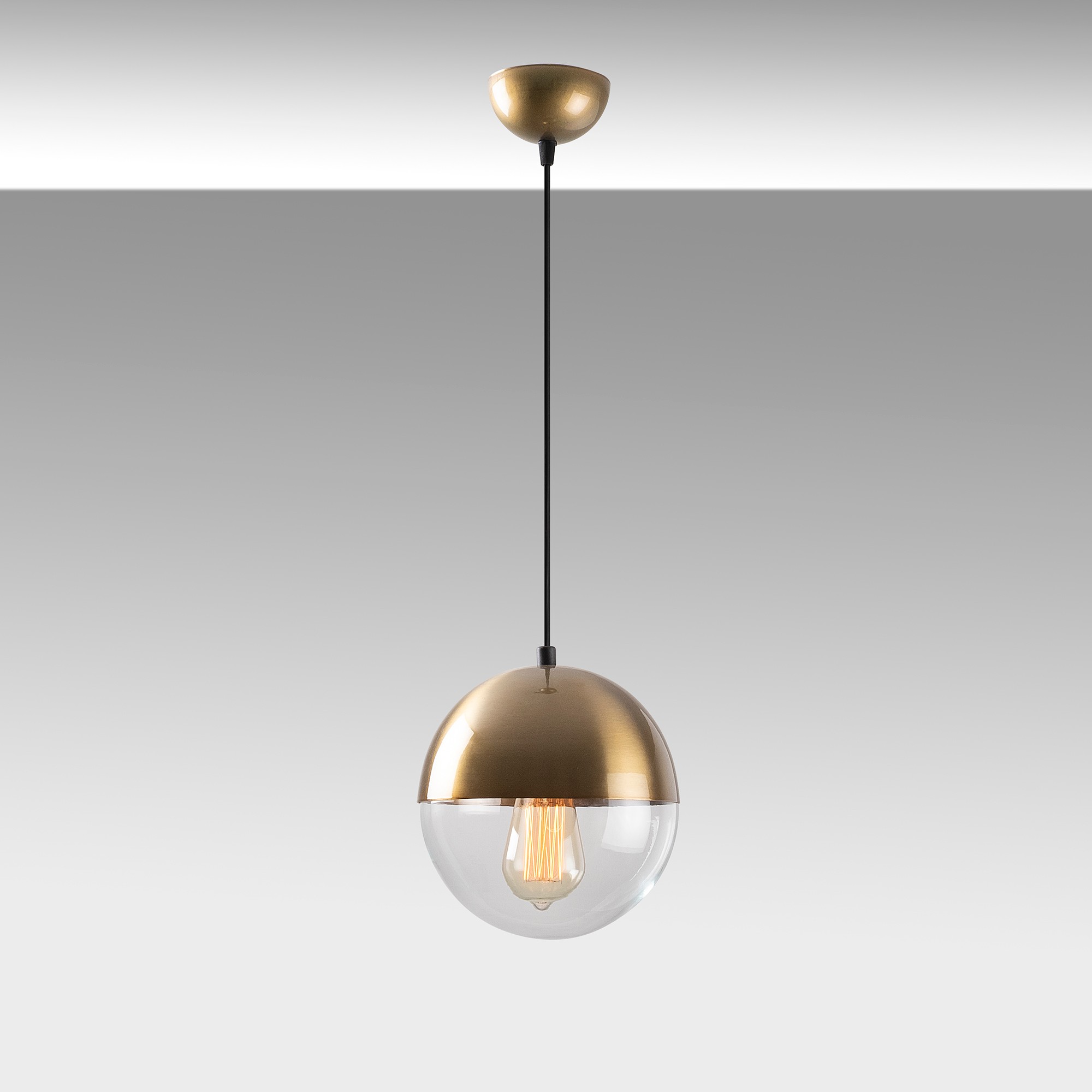 Bastos 2105 Hängelampe Metall Glas Gold