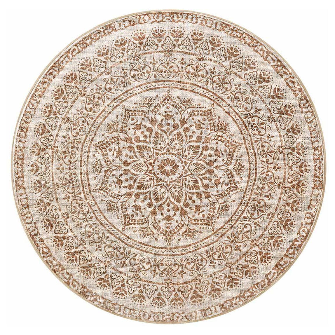 Kurzflorteppich Targo Rund Cappuccino Ø 120cm