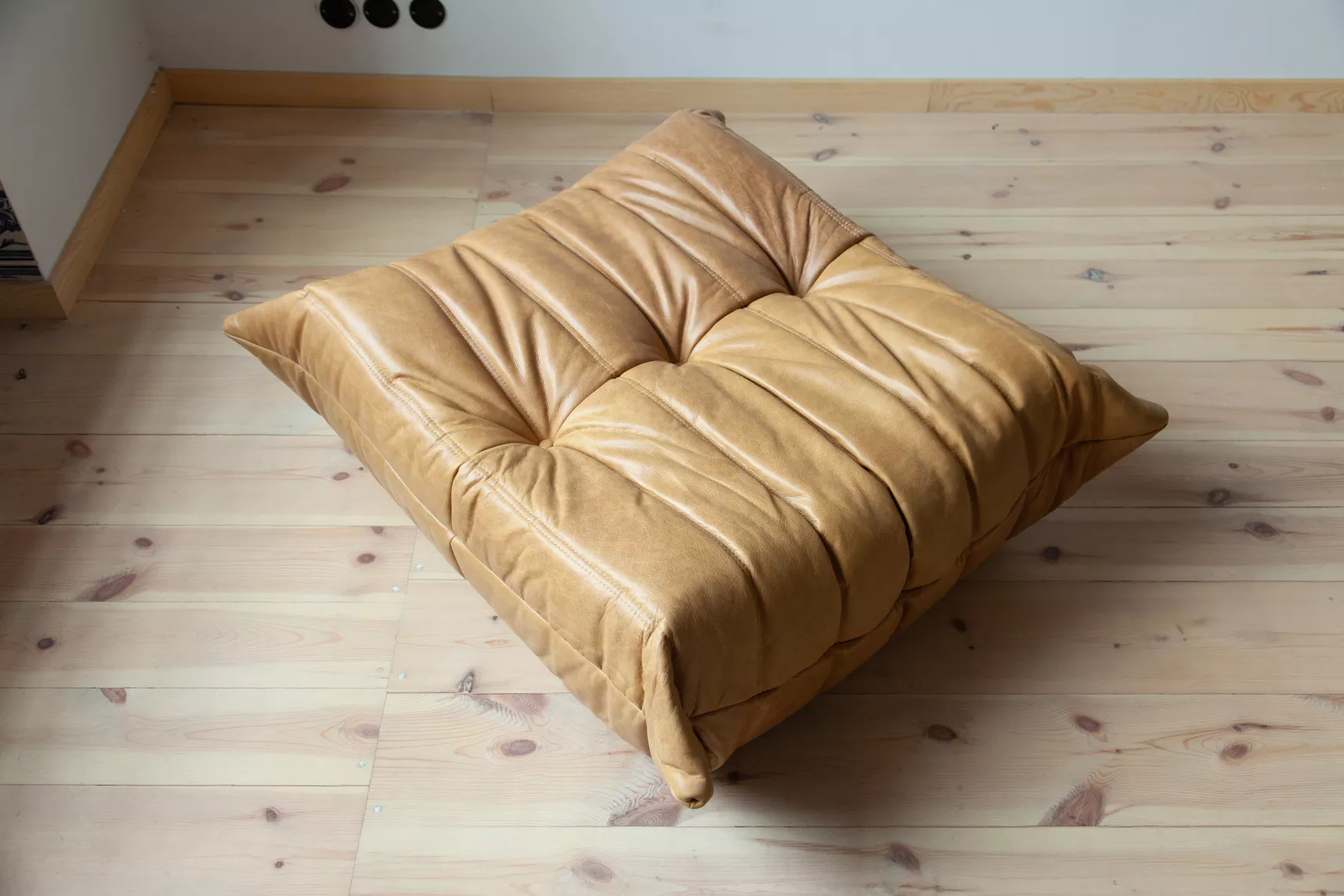 Togo Lounge Set 3-pc. Pull-Up Leather Camel Brown