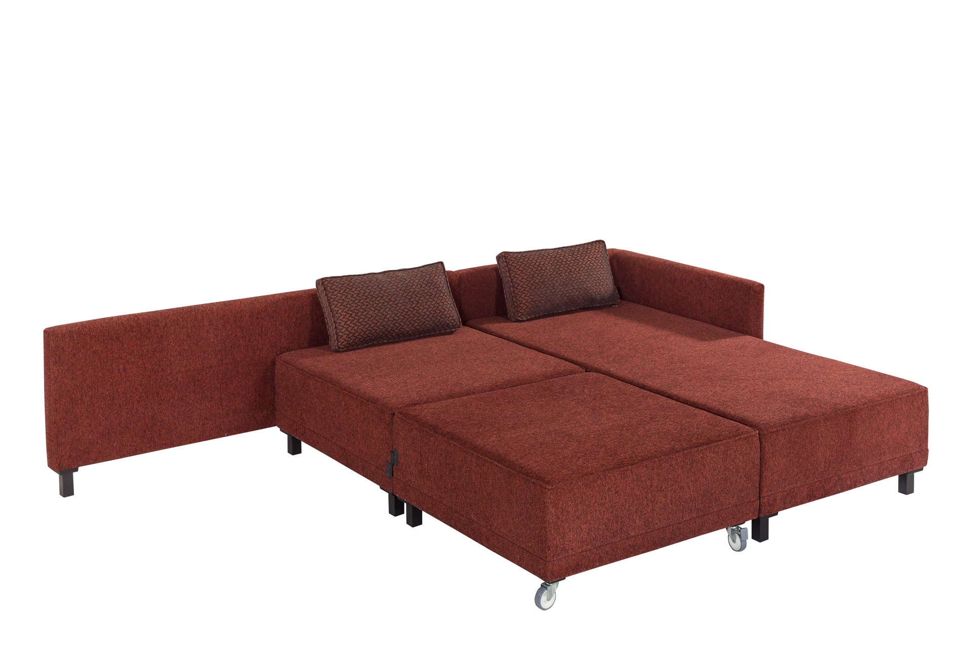 Matris Right Eckschlafsofa Bordeauxrot