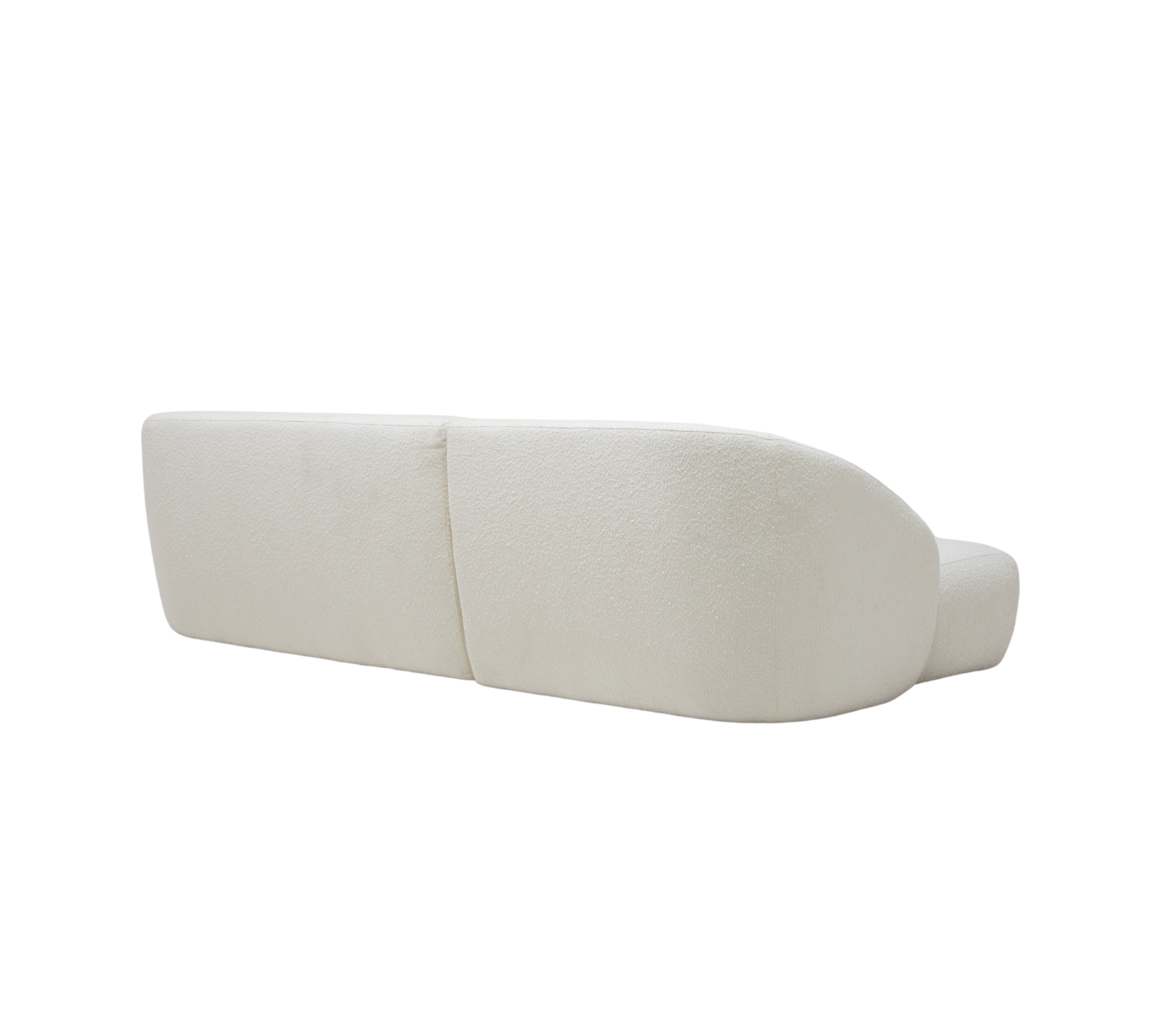 Blanca 3-Sitzer Sofa Récamiere Links Bouclé Off-White