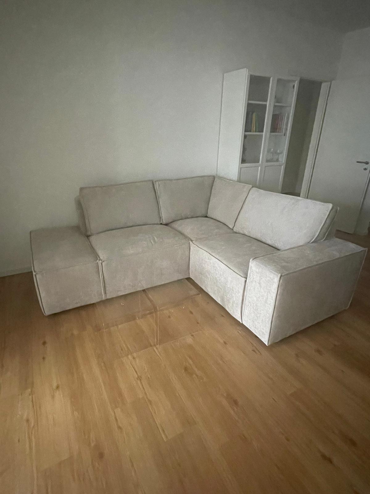 Ecksofa 3-Sitzer Beige