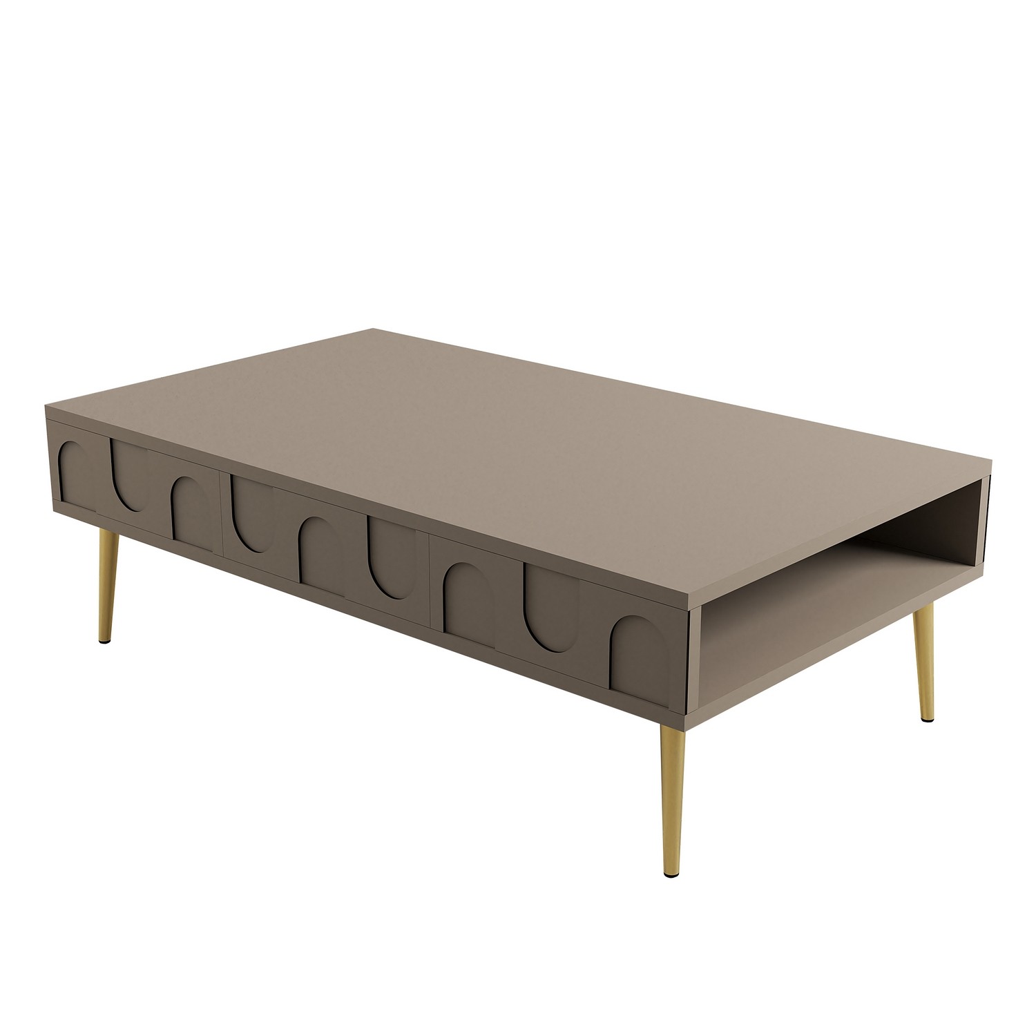 Lyon 33 Couchtisch Holzfurnier Atlas Gold