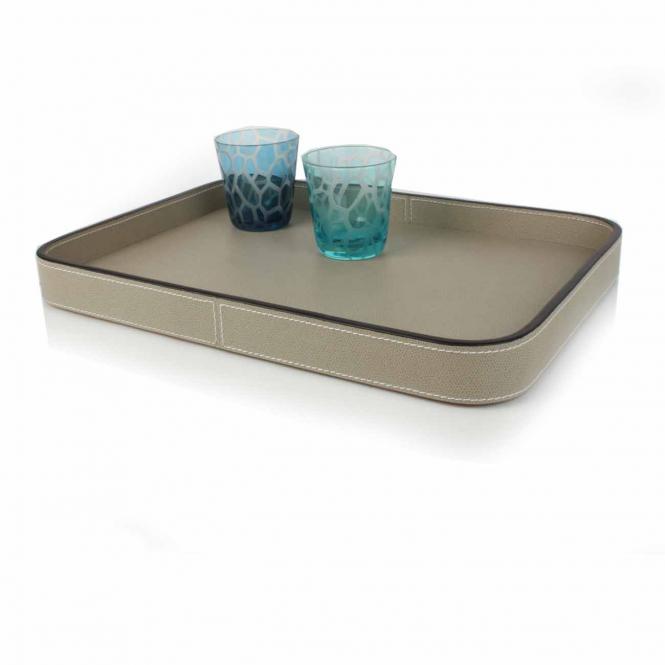 Polo Tablett Leder Taupe