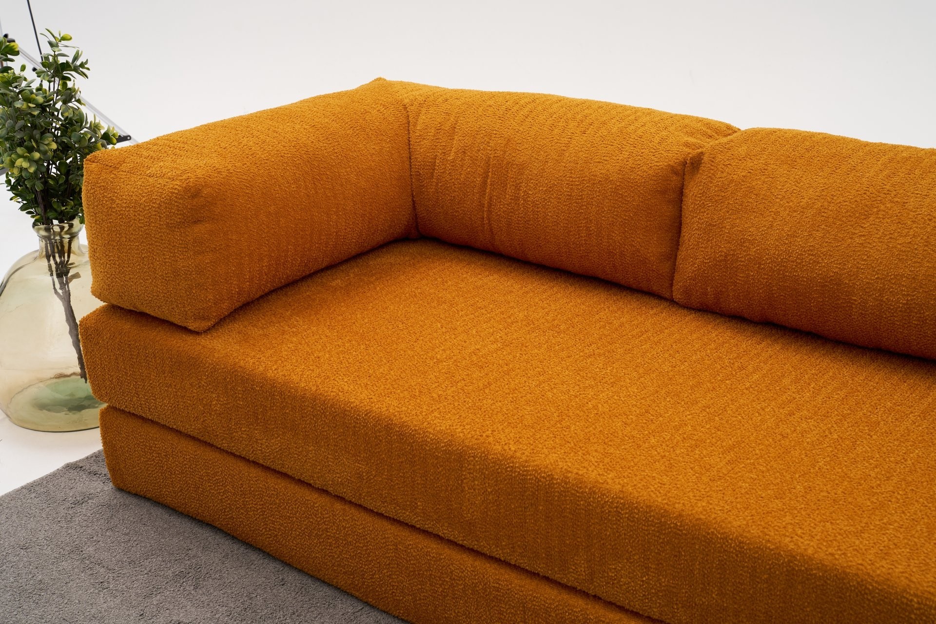 Comfort Schlafsofa Récamiere Rechts Orange