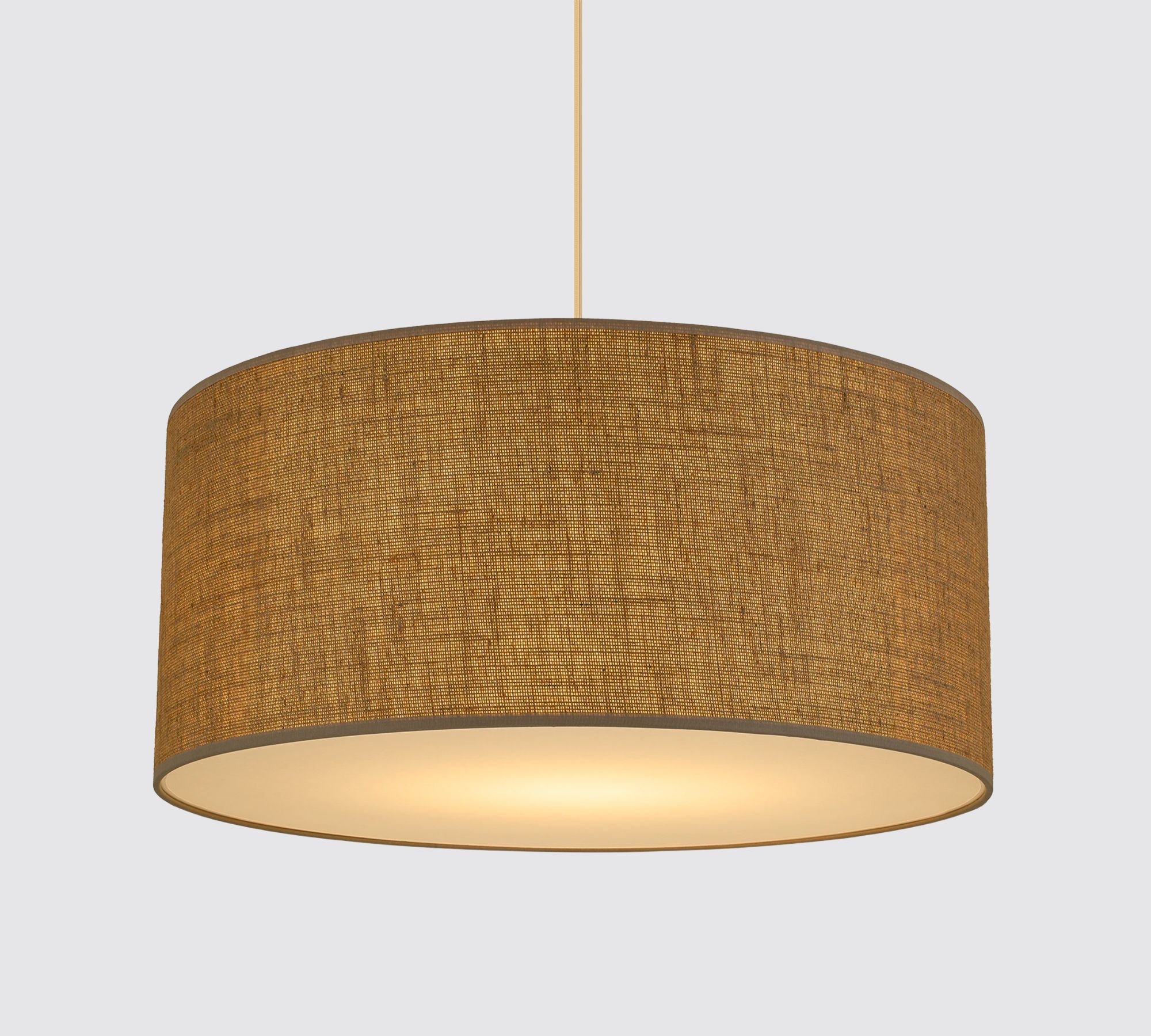Leinen-Pendelleuchte Beige