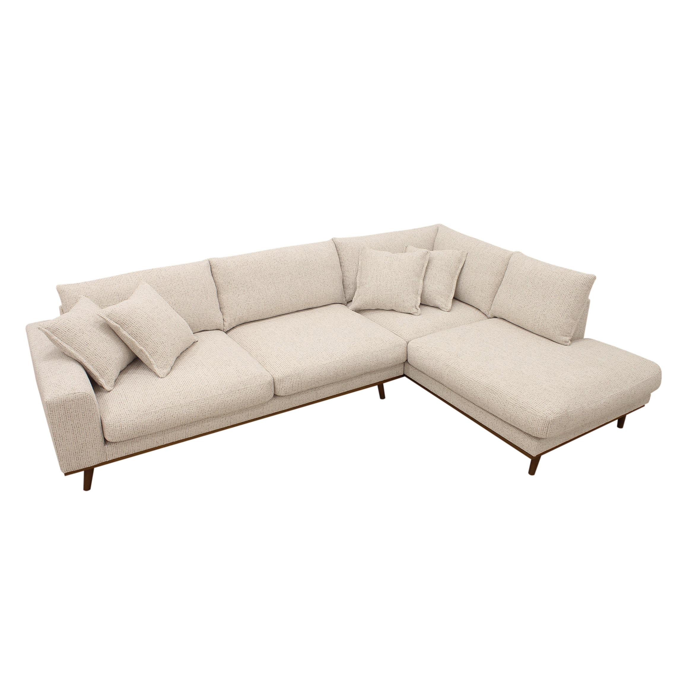 Corner Sofa Harper 3-Seater Right Beige