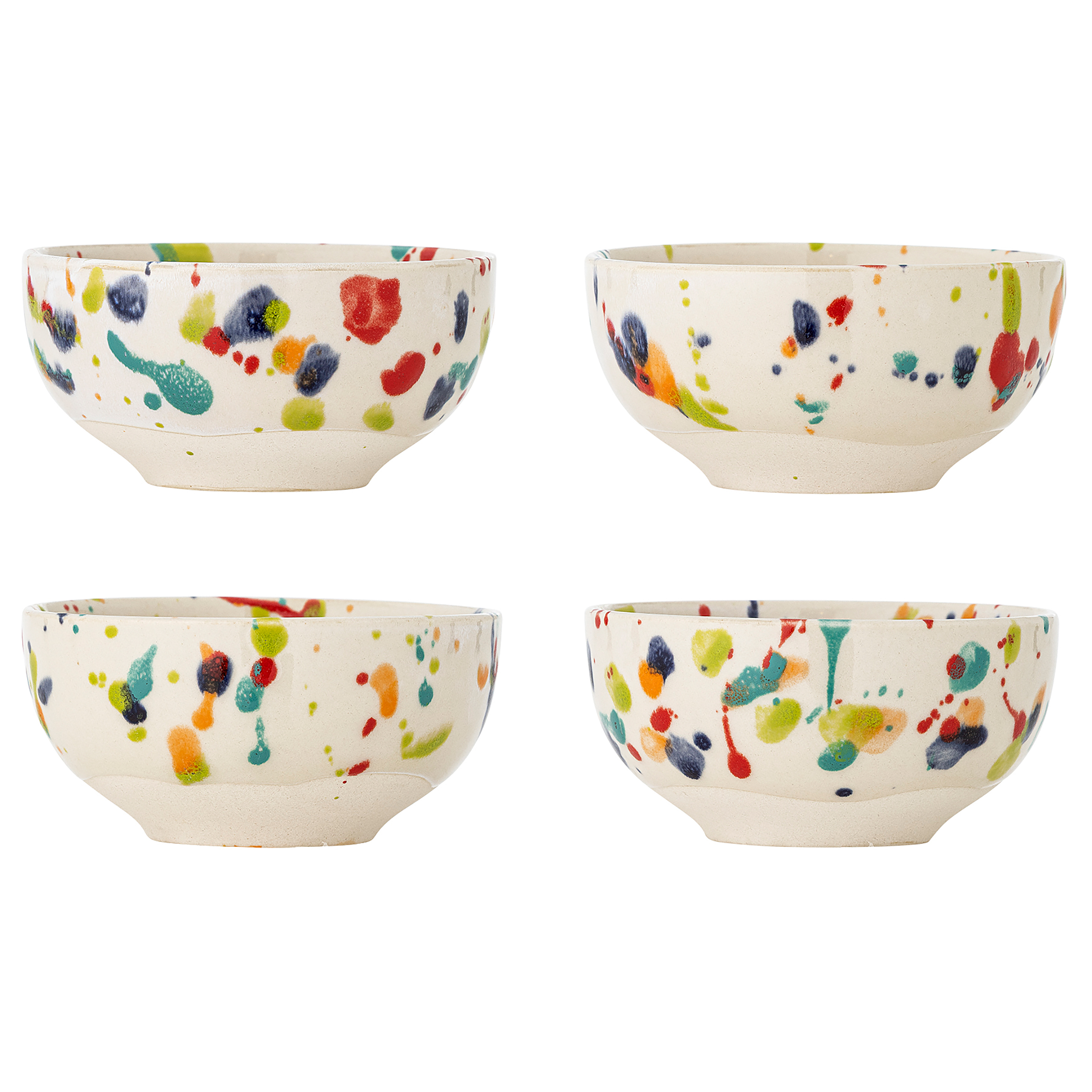 Freckles Bowl Set 4-piece Stoneware Red