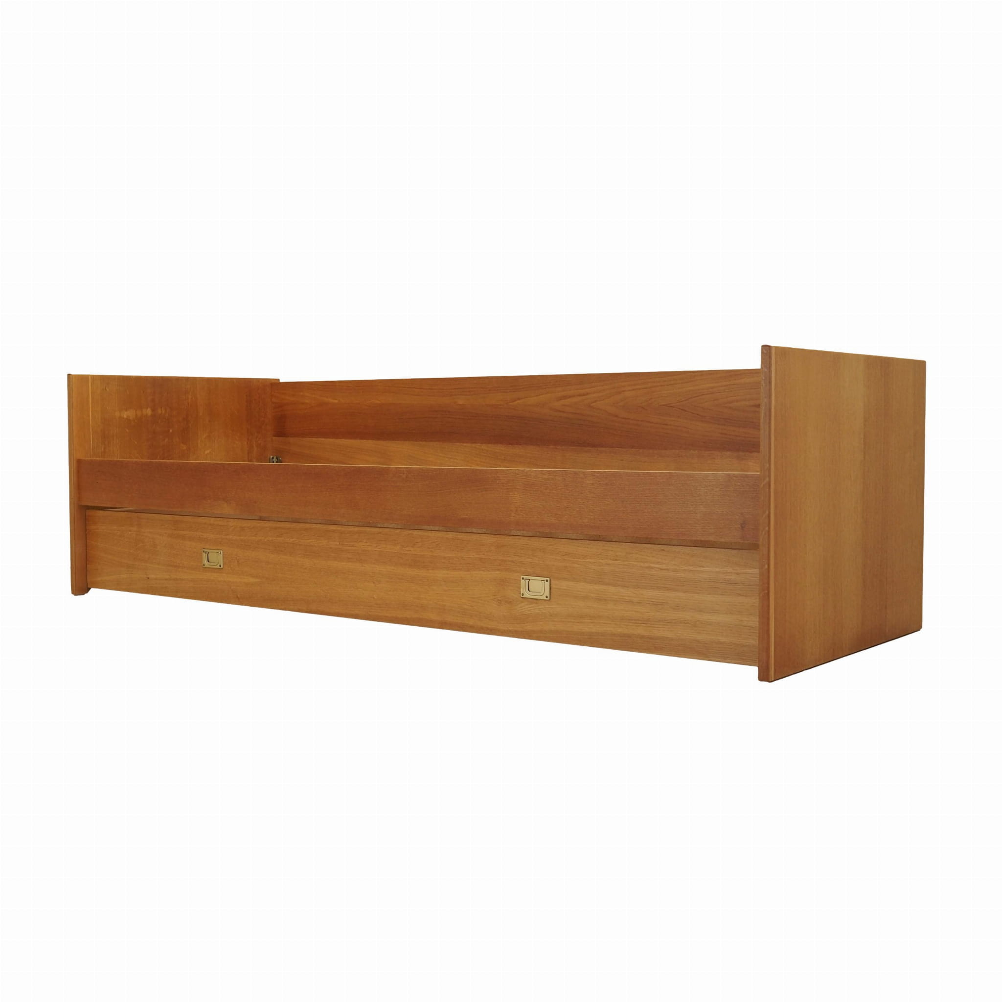 Vintage Bett Holz Braun 1970er Jahre 