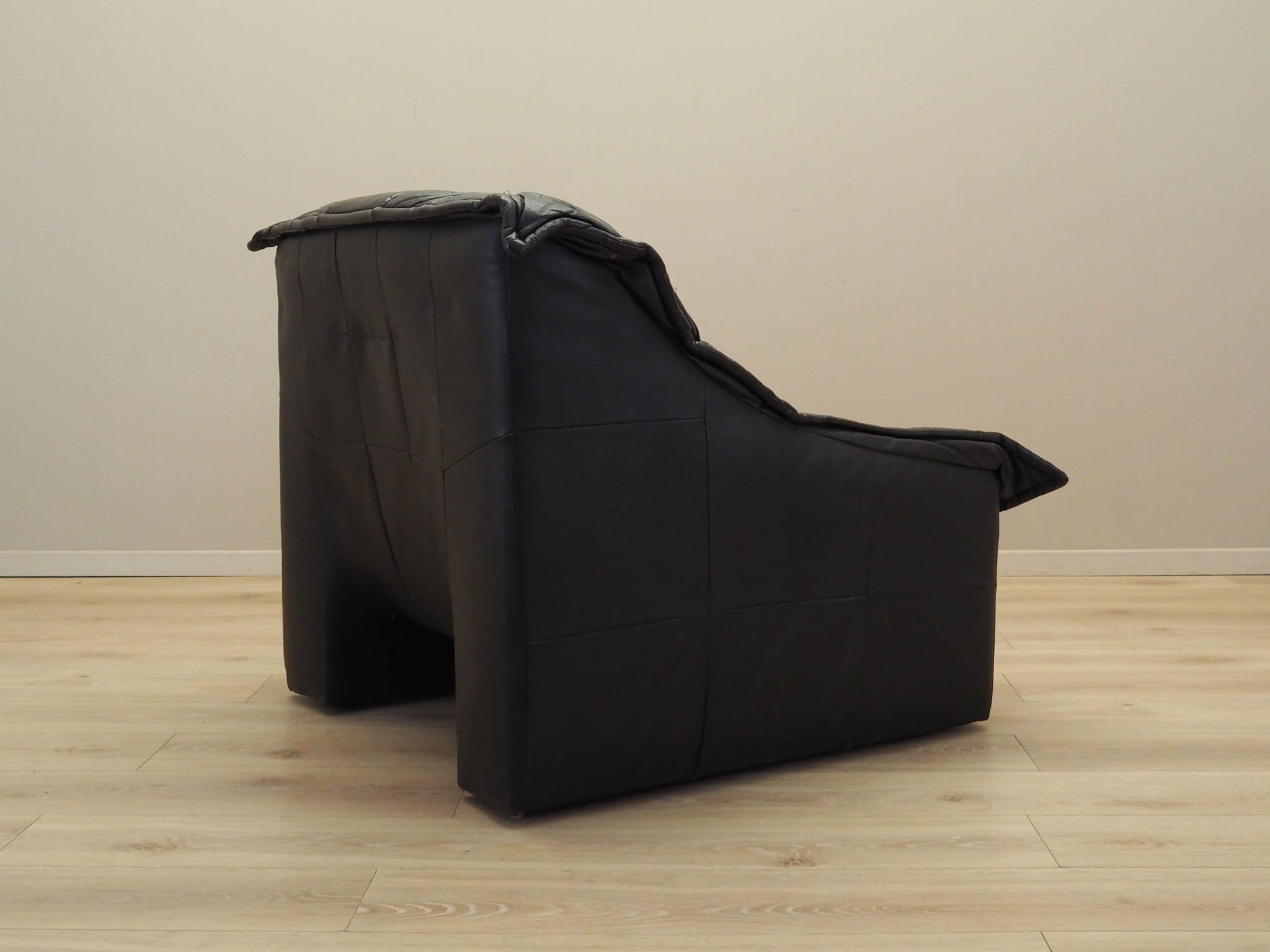 Armchair Leather Black 1960s