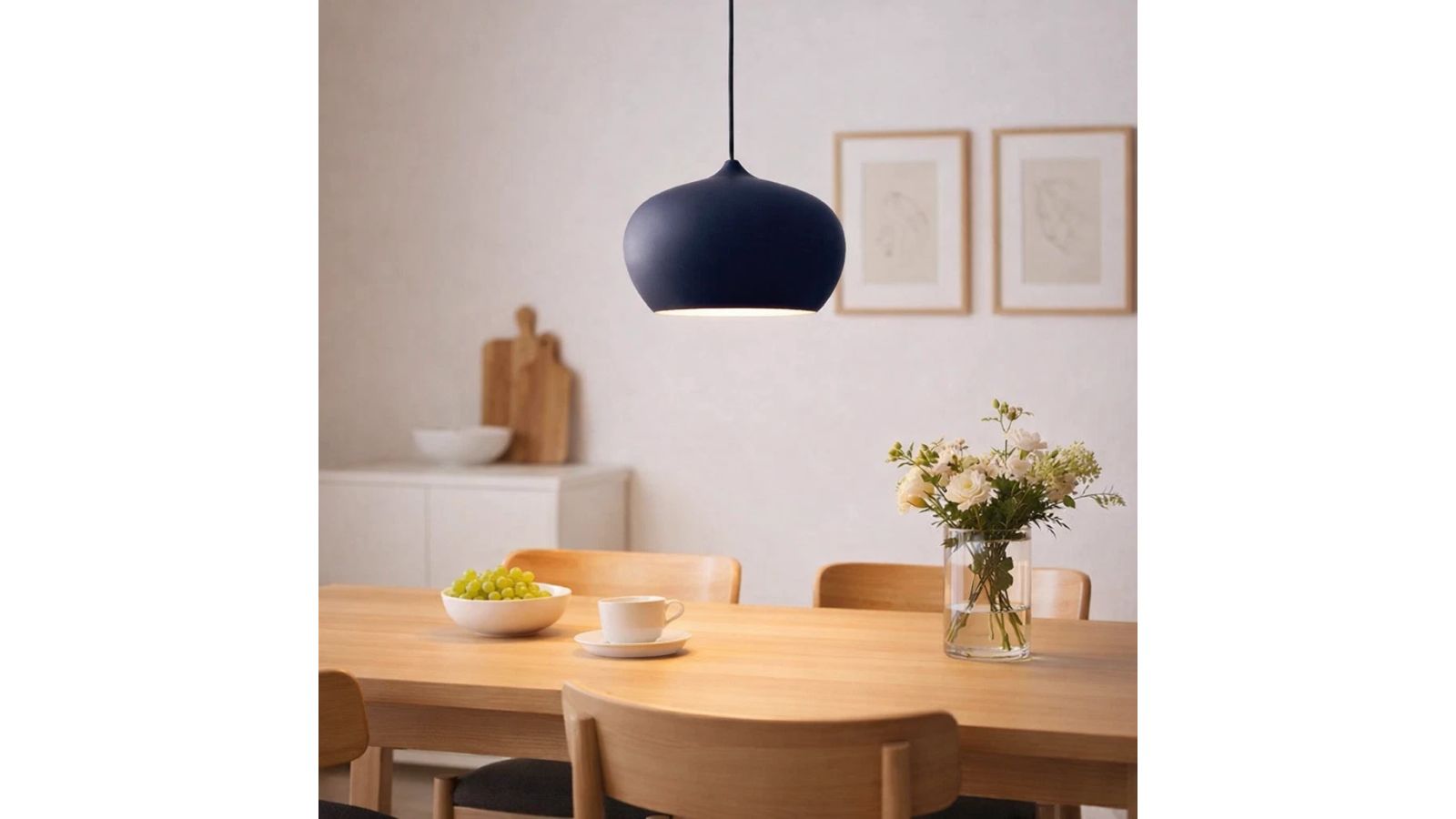 Apple Pendant Light Matte Black