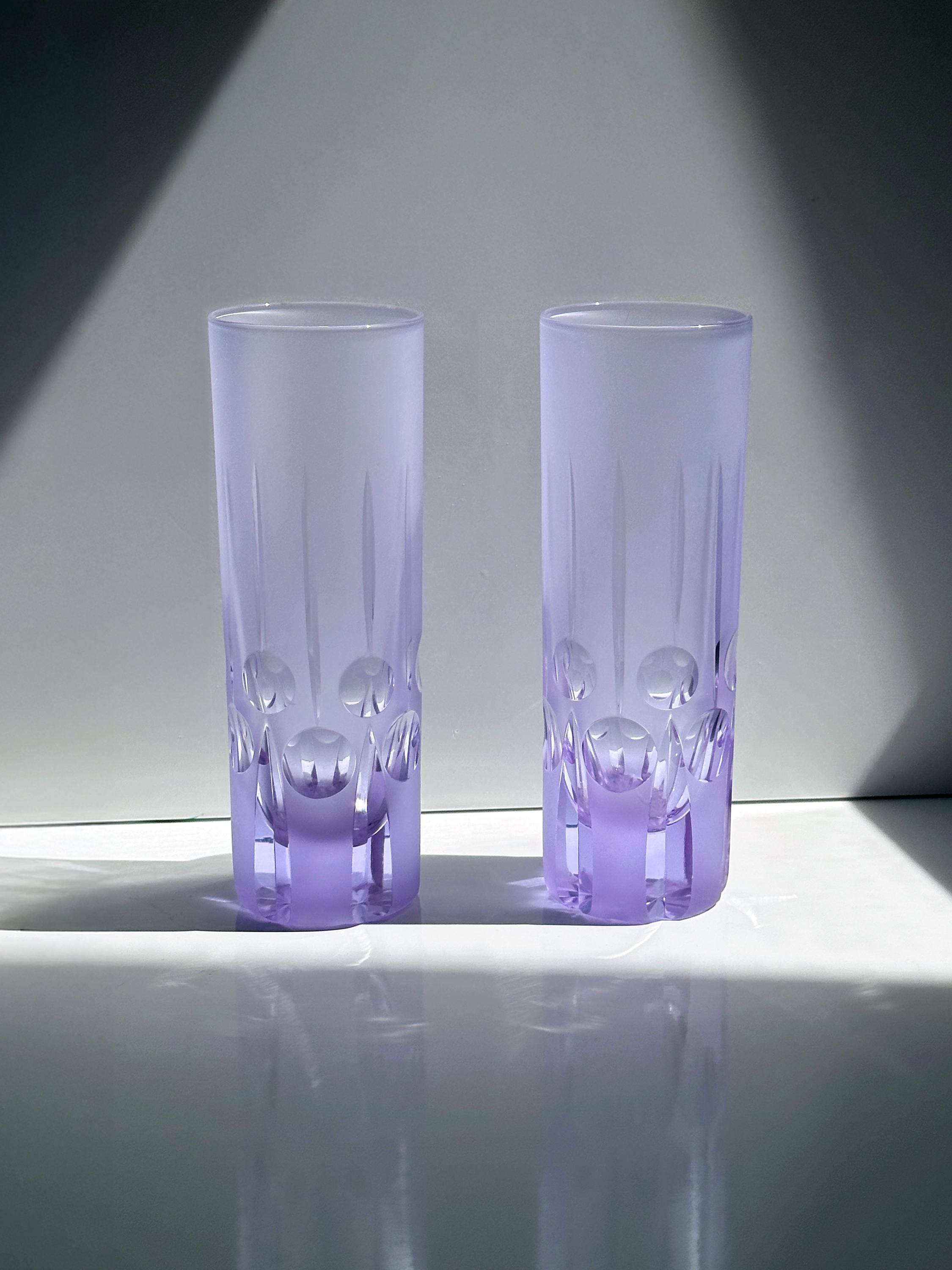 6x Vintage Drinking Glasses 1970s