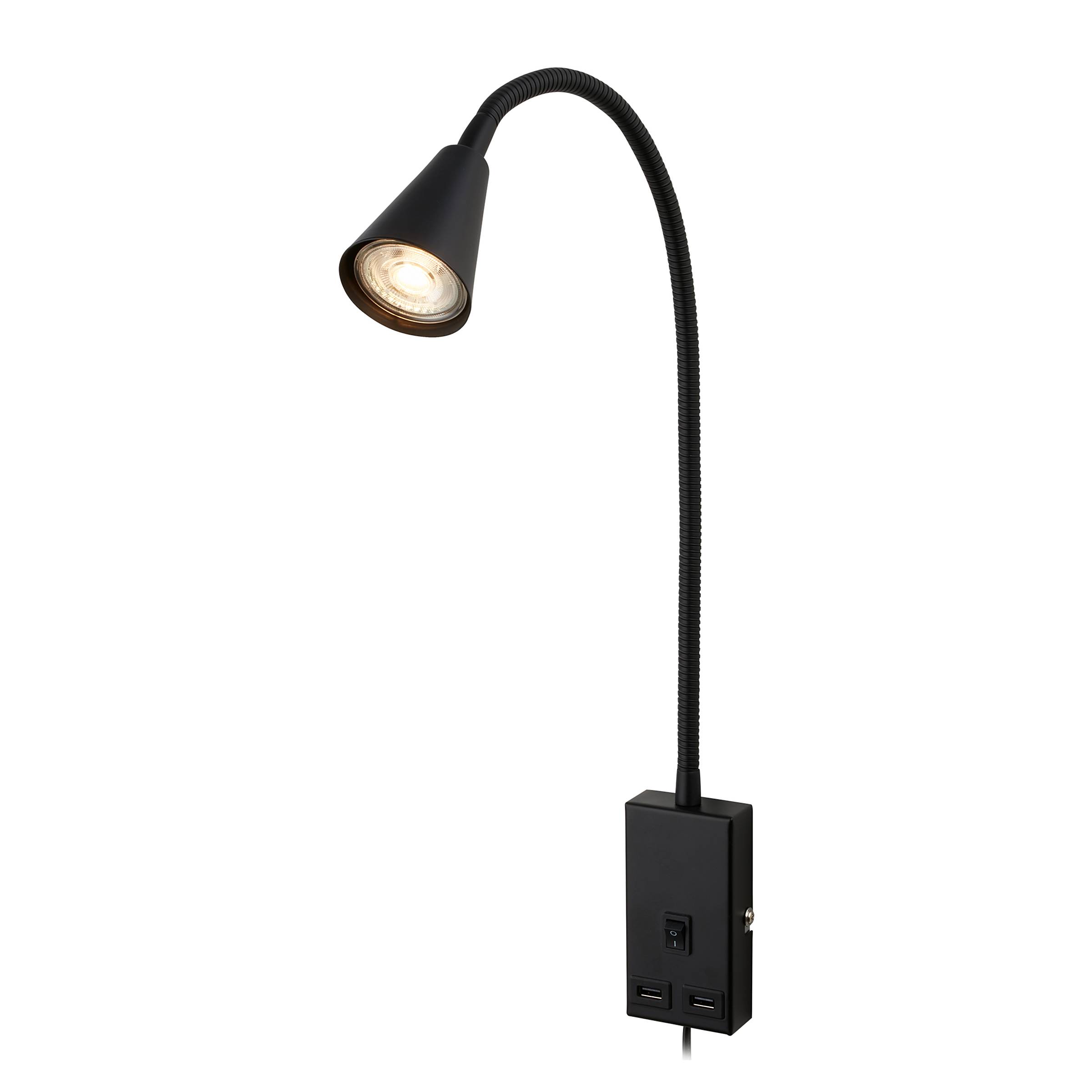 Justra Wandleuchte Aluminium Schwarz