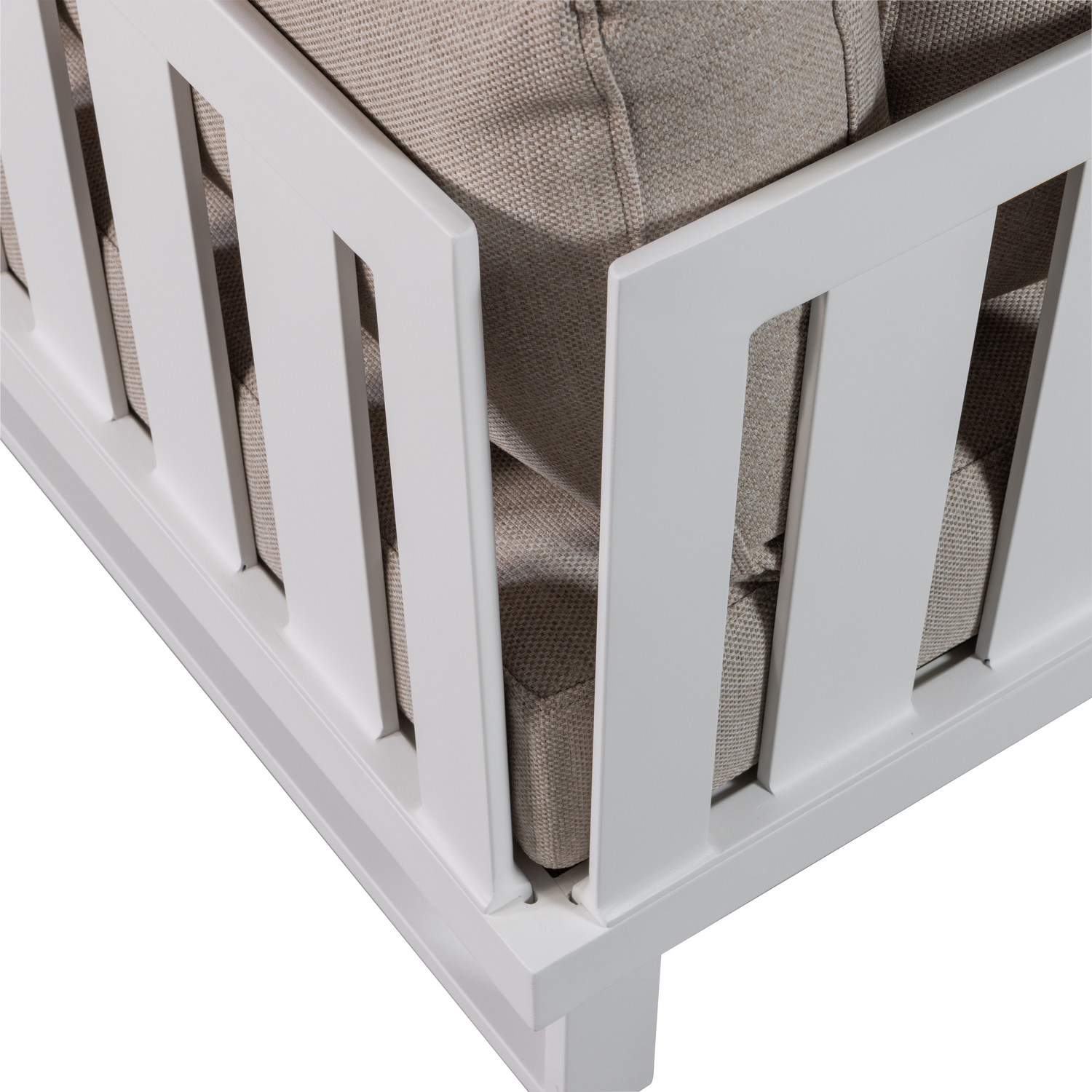 FLint Garten Ecksofa Aluminium Grau