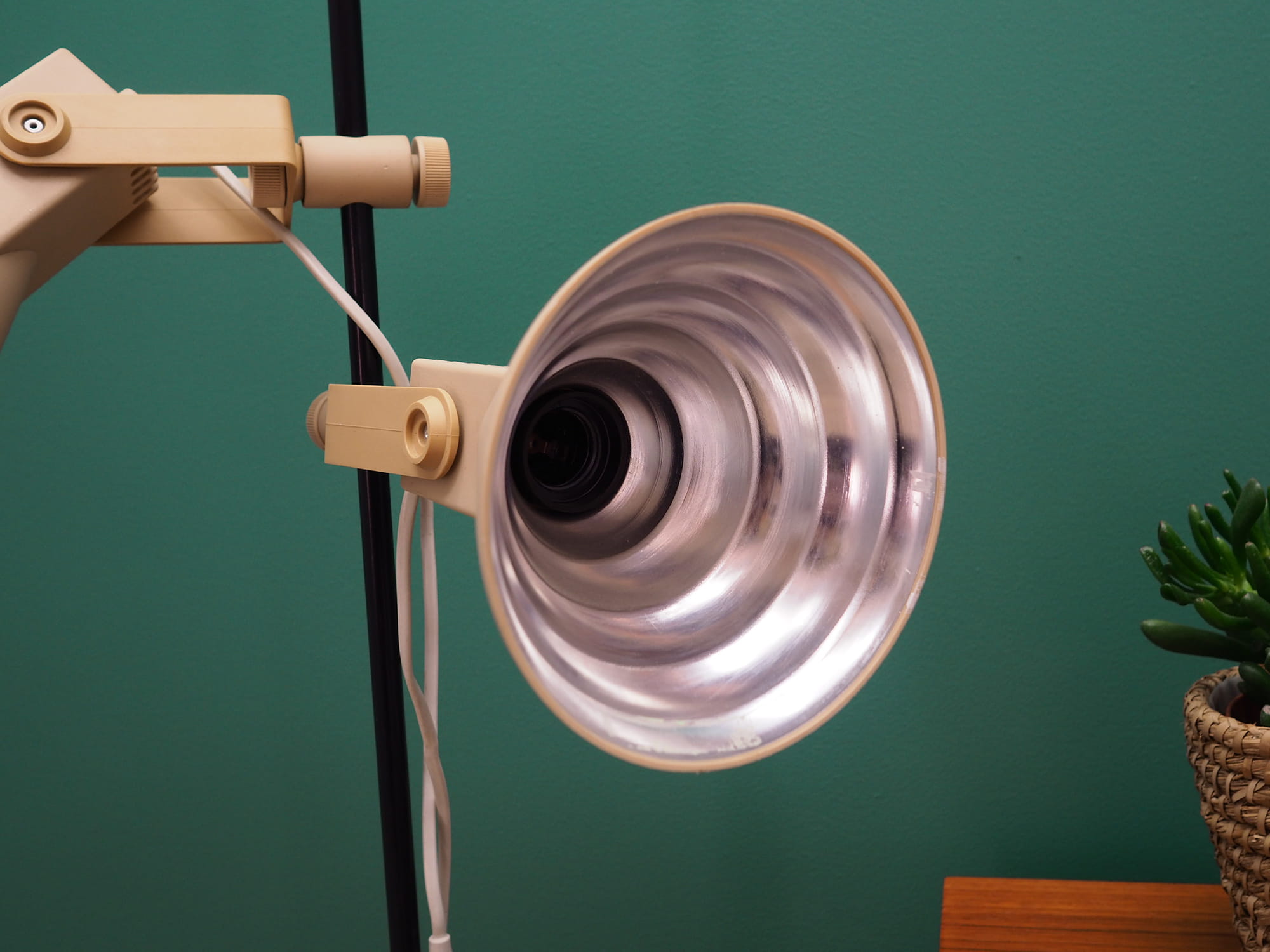 Vintage floor lamp metal pink 1970s