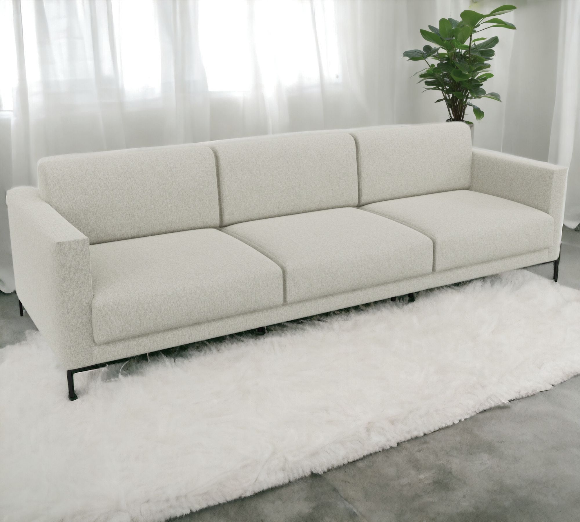 Tyme Sofa Feingewebe Lichtgrau
