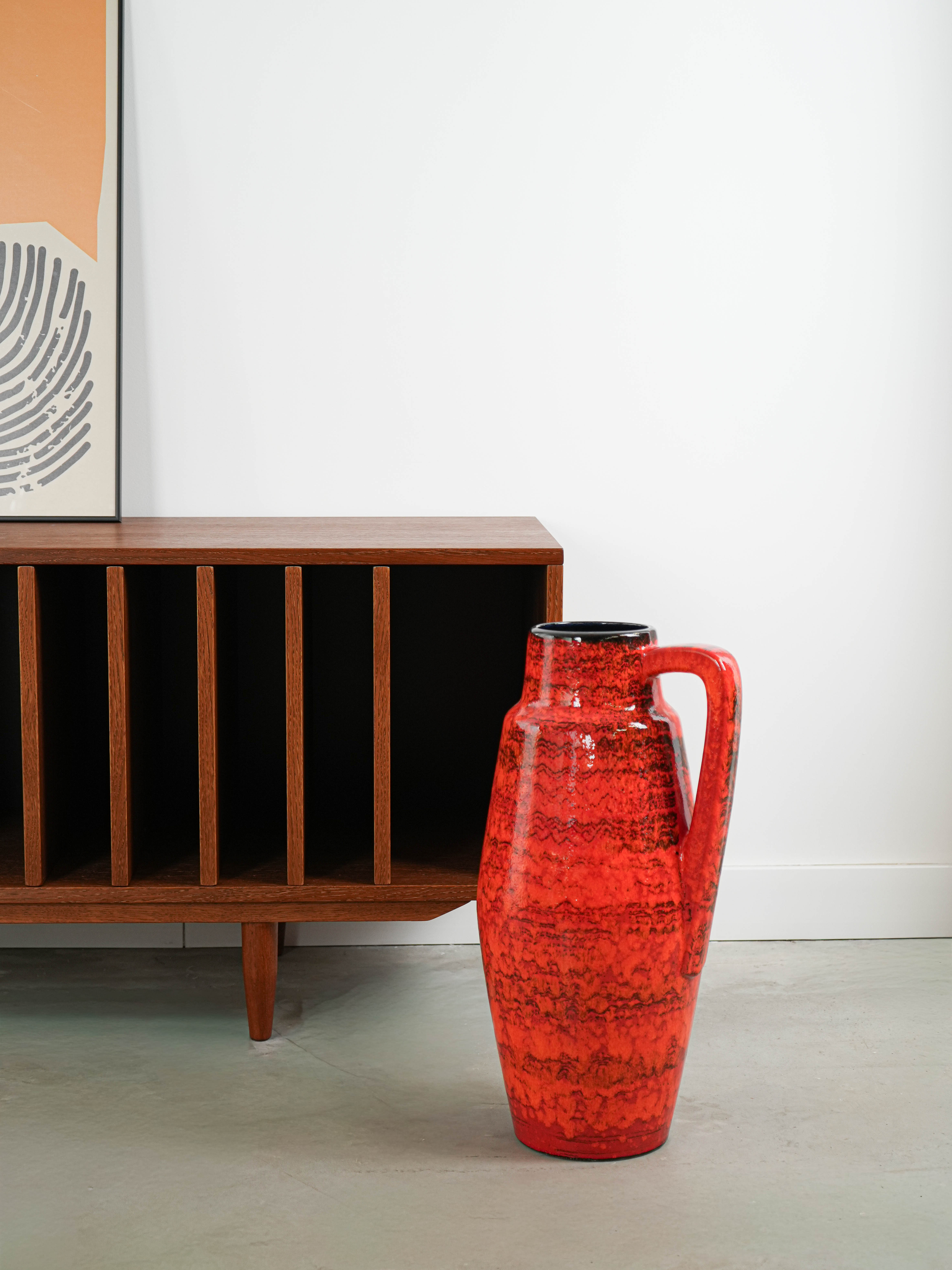 Ceramic Vase Red 1960s