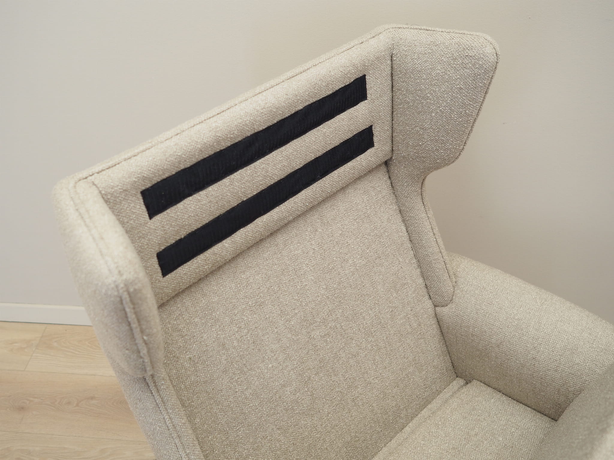 Vintage armchair Teak textile grey 1960s