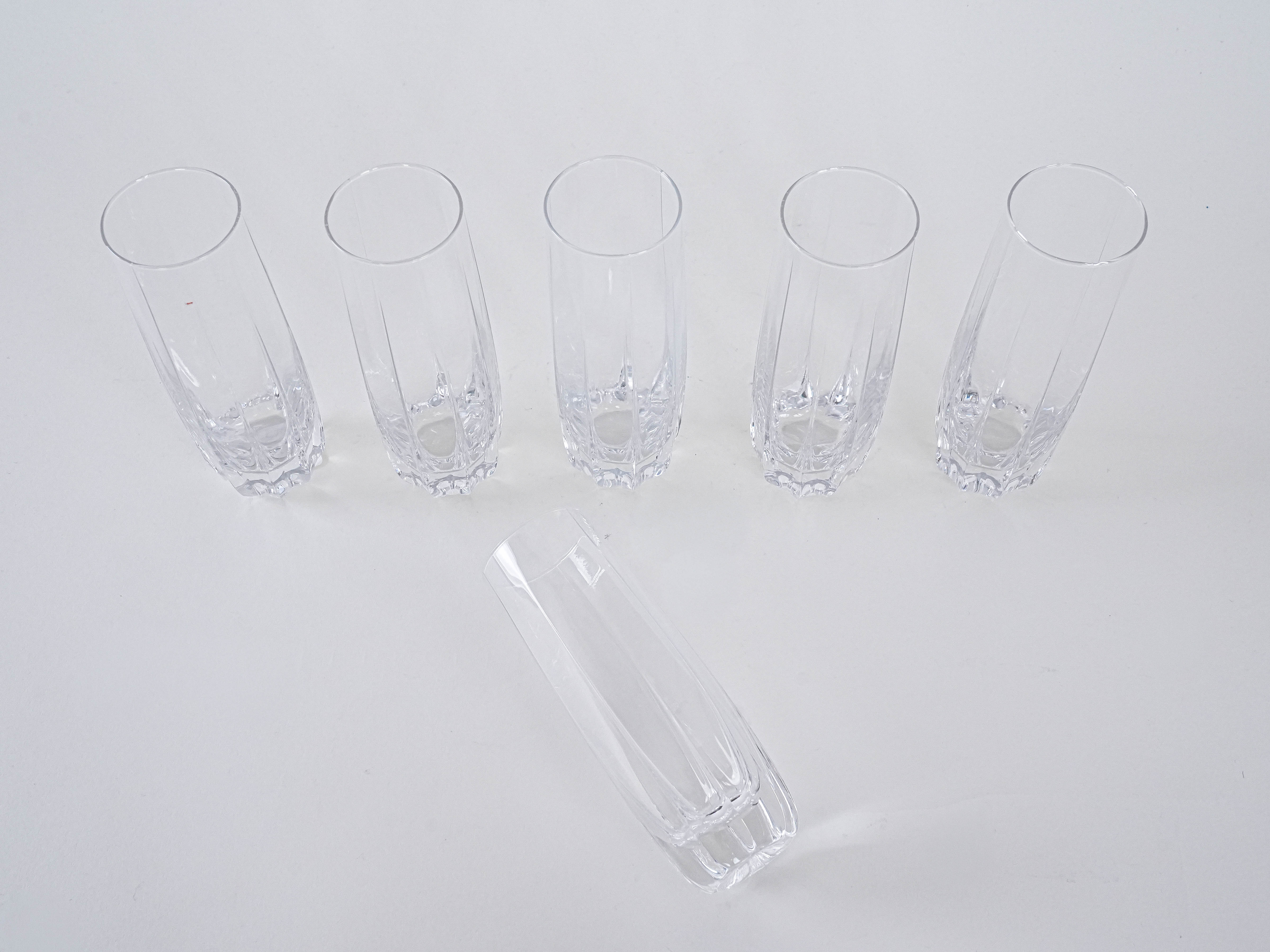 Gläser 6er-Set Transparent 1960er-Jahre