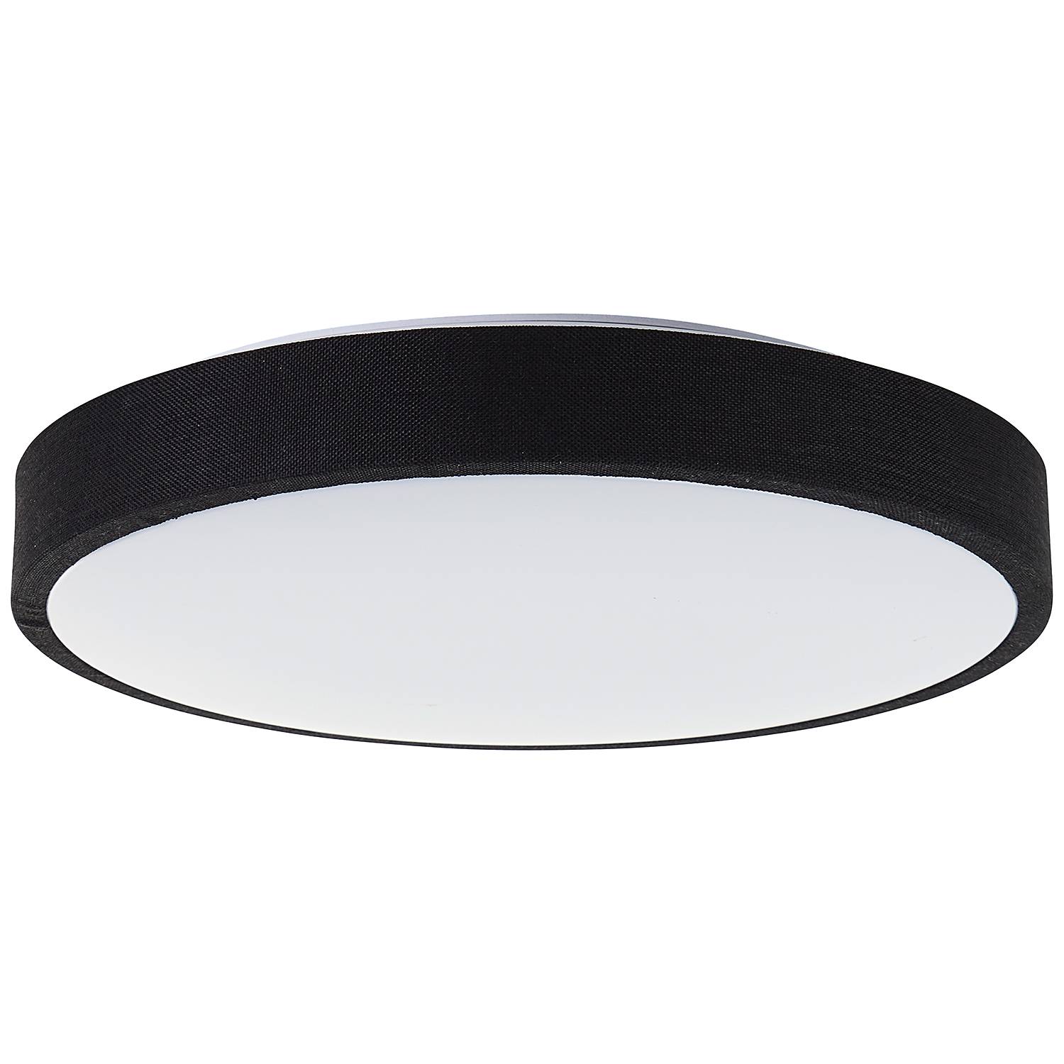 LED ceiling lights Filiz 1-bulb mixed fabric black