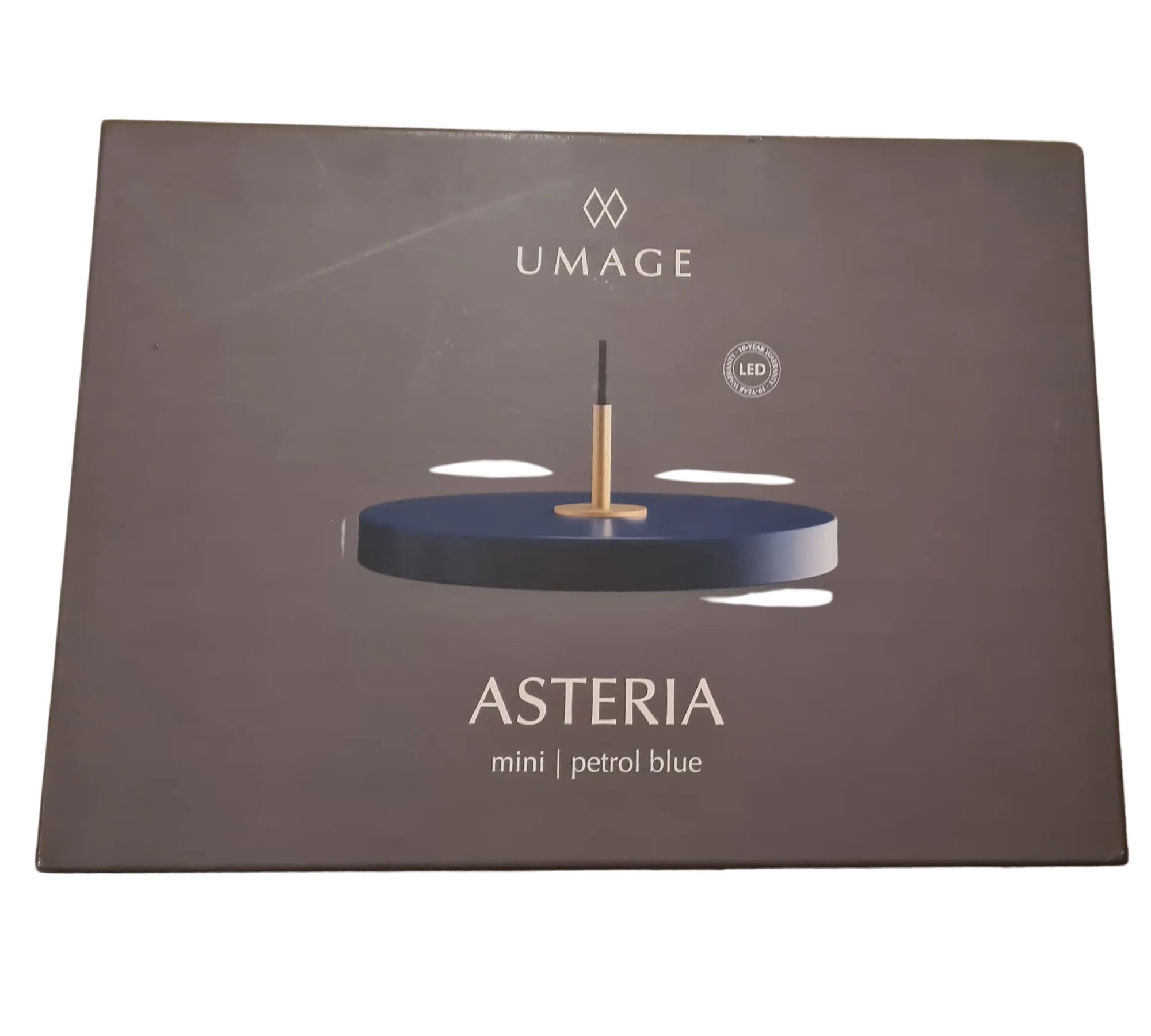 Asteria Pendant Light Mini Brass Petrol Blue