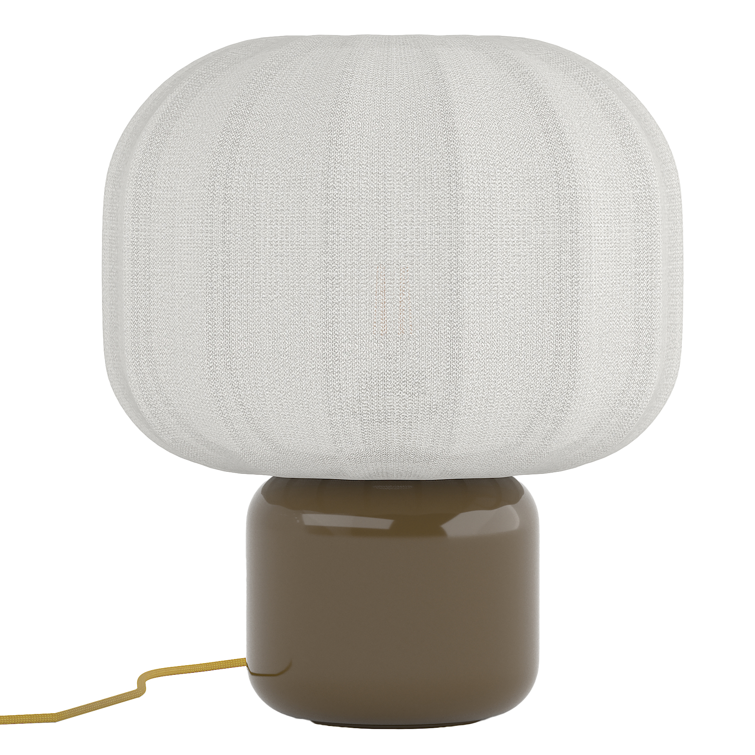 Brisa Tischleuchte 1-flammig Baumwollstoff Milchglas Grün