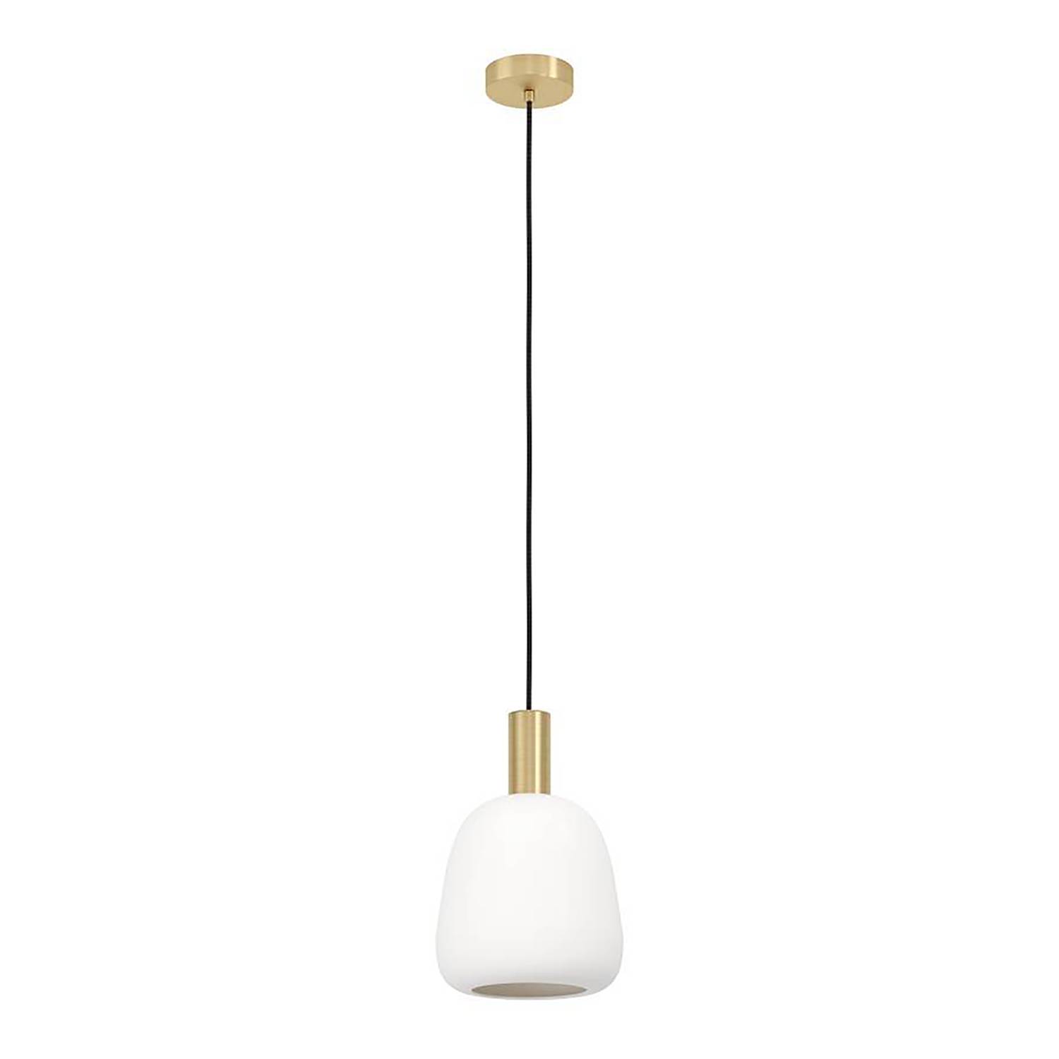 Pendant lamp Manzanares frosted glass gold