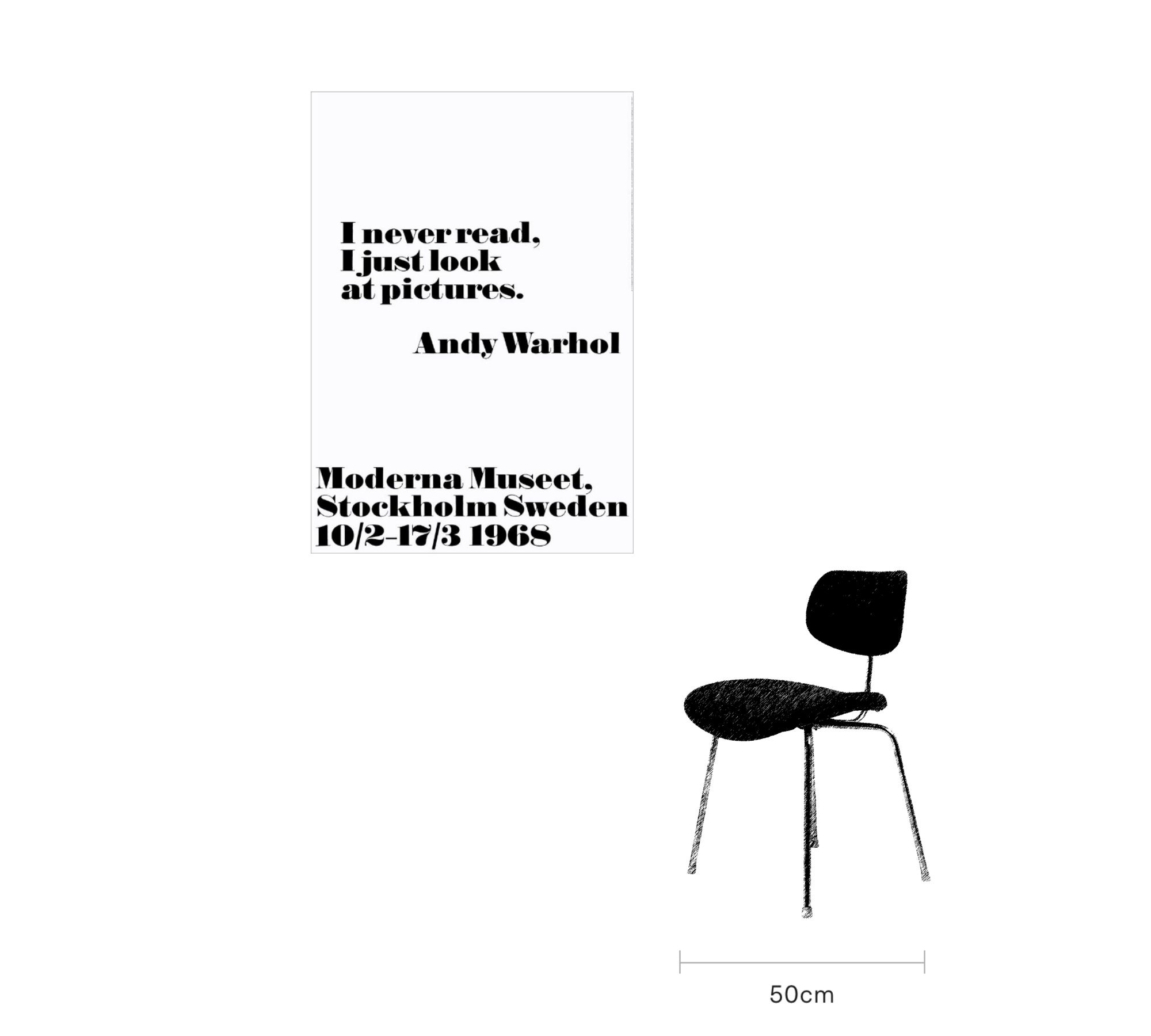 I never read - Andy Warhol 70 x 100 cm