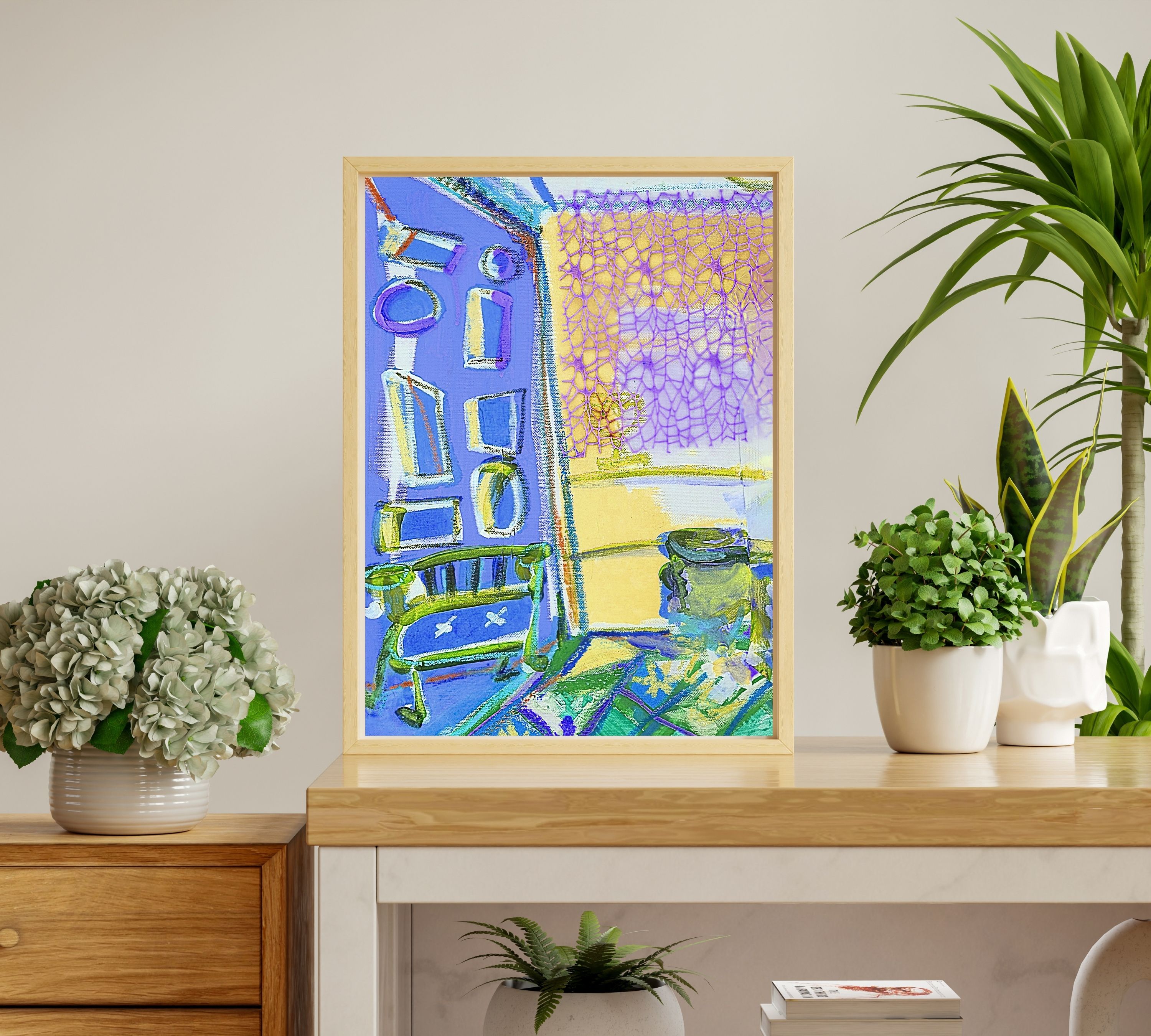 La Sala Azzurra Art Print Multicolored