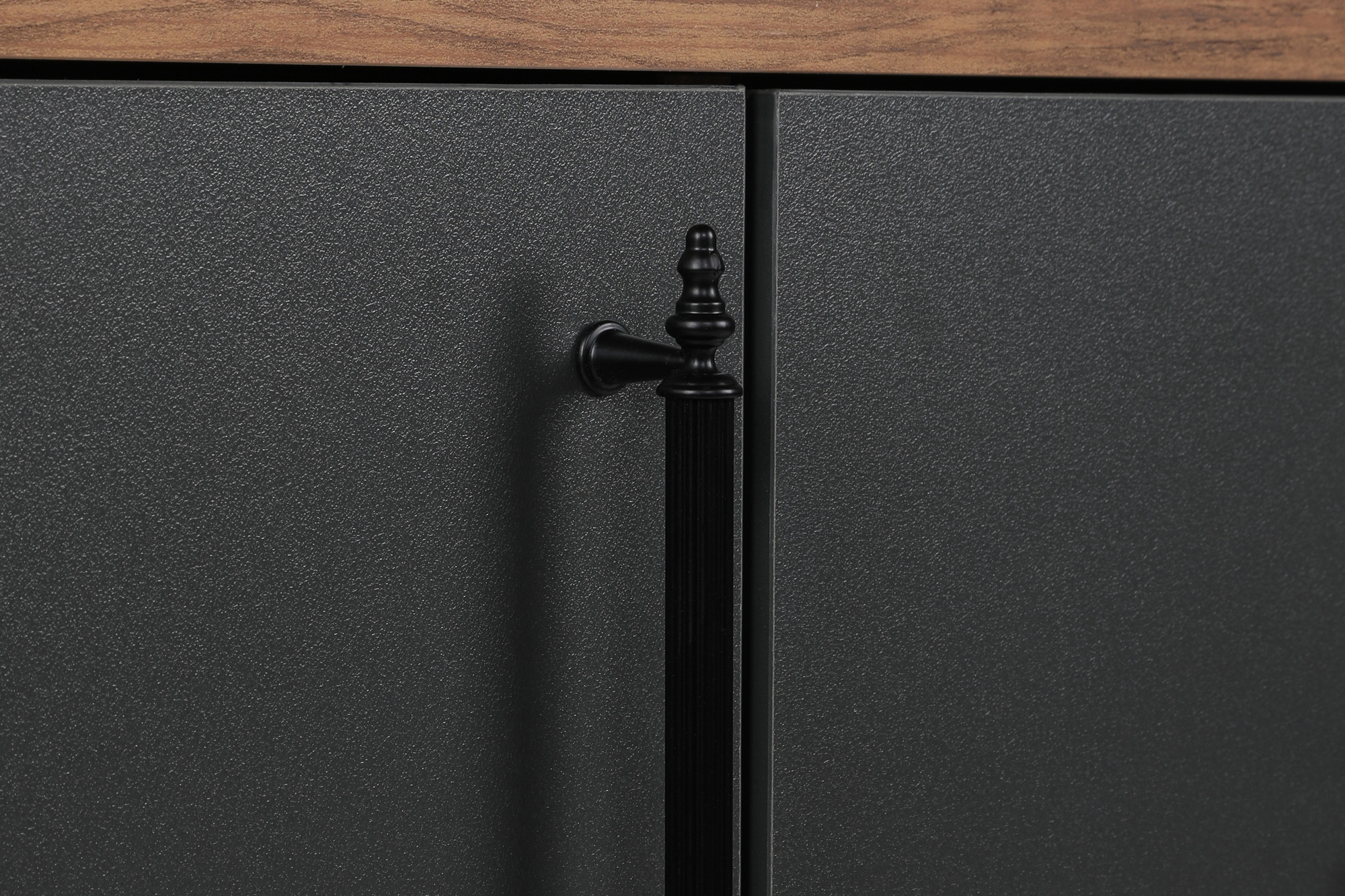 Console table Wood Walnut Anthracite