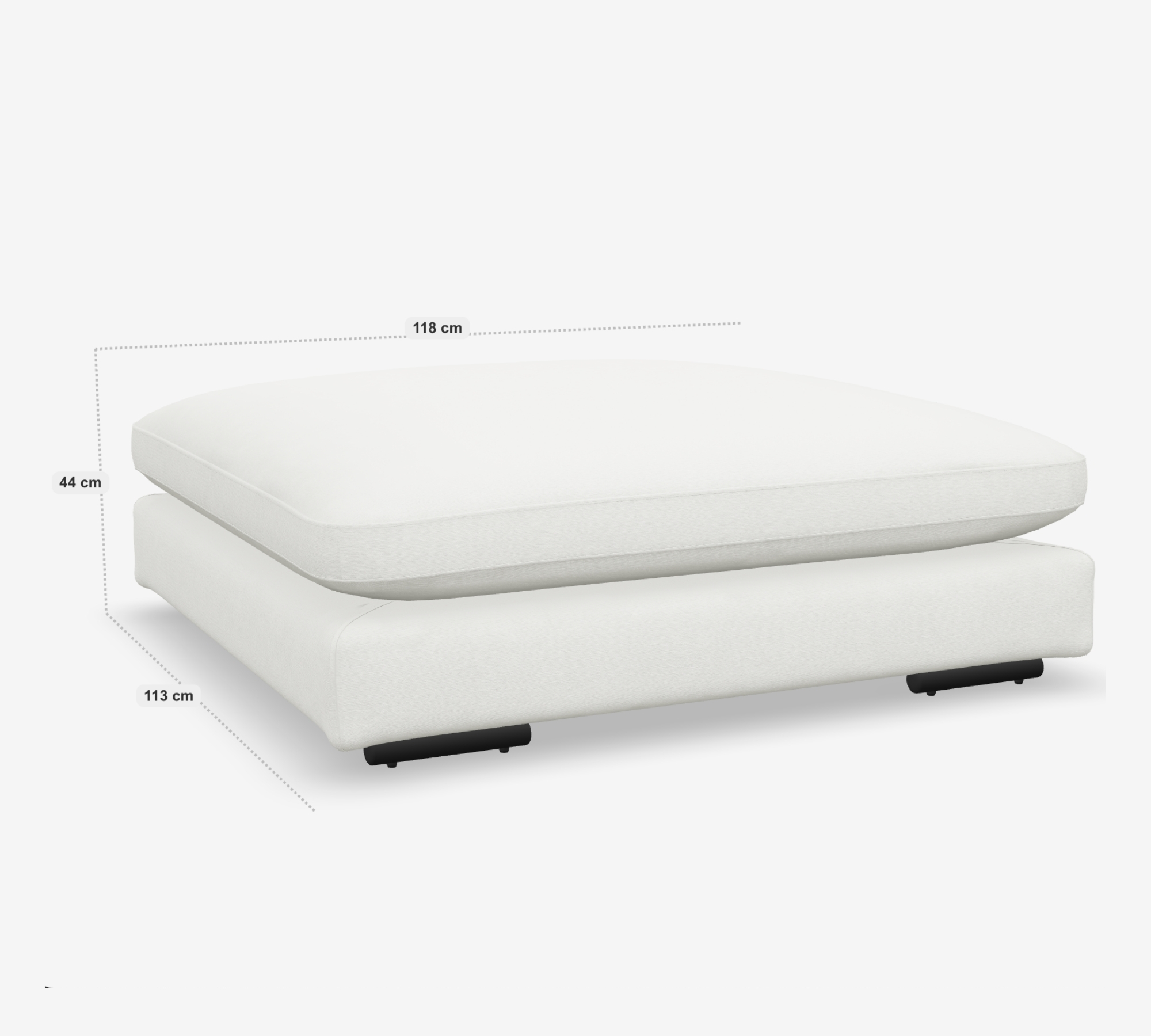 Mammuten Fußhocker Canapa Weiß 01