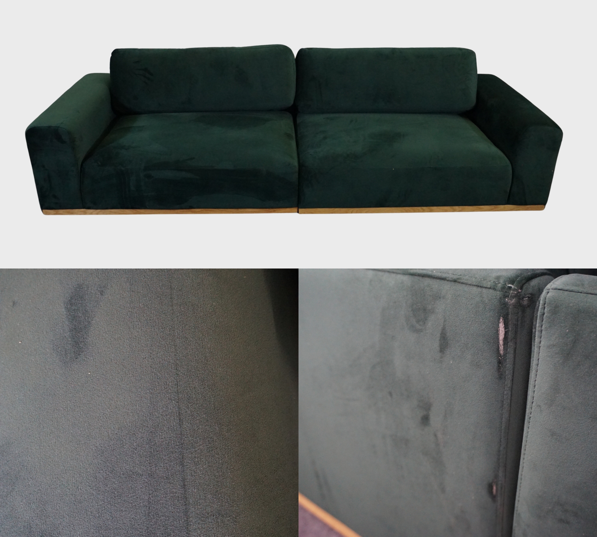 Aya Sofa 3,5-Sitzer Velour Lux Dark Green