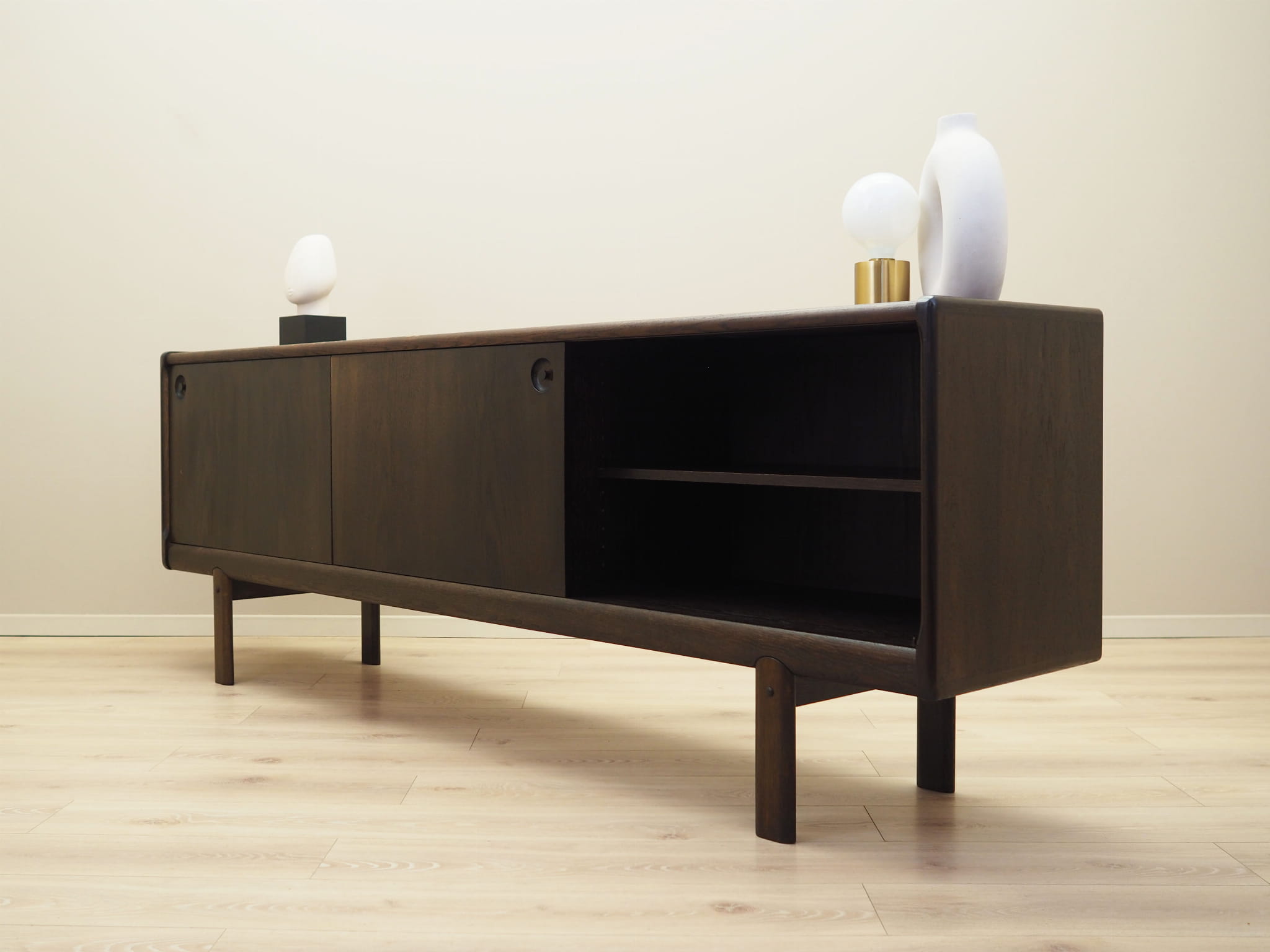 Vintage Sideboard Eichenholz Braun 1970er Jahre