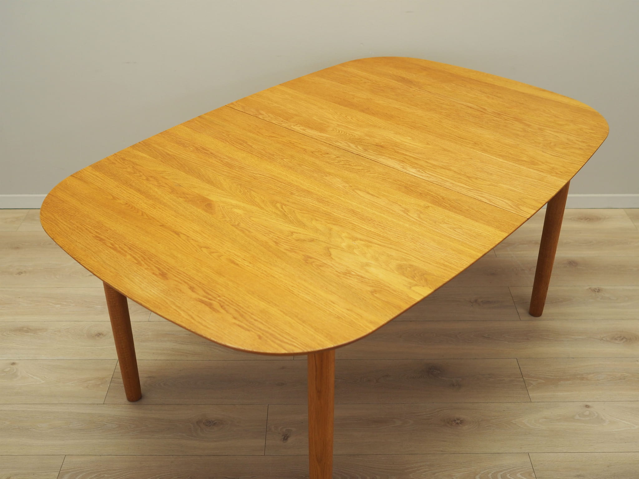 Vintage Dining Table Ash Wood Brown 1960s